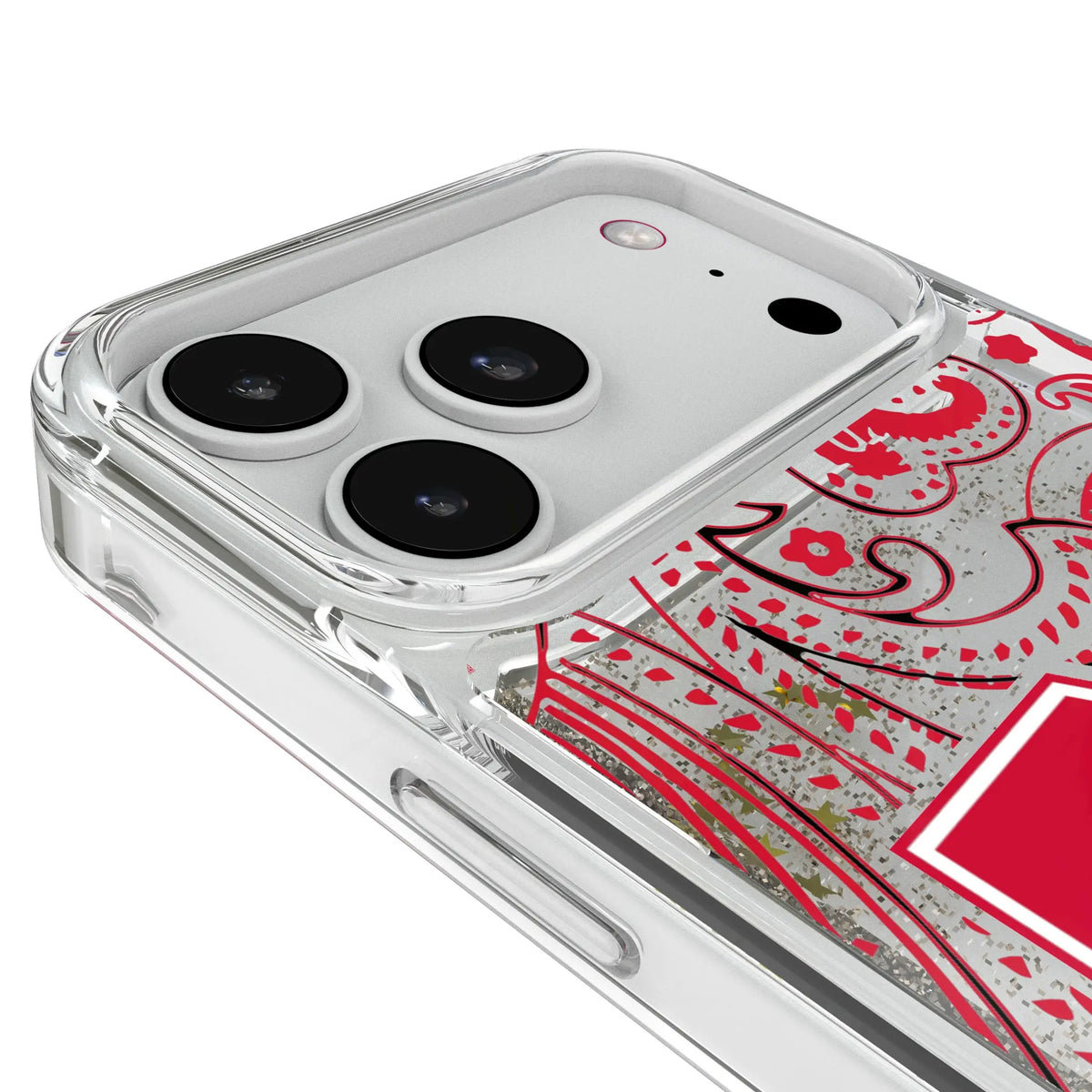 University of Nebraska Huskers Block N Paisley iPhone Glitter Phone Case for Apple iPhone - Detail#Device_iPhone 18 Pro Max