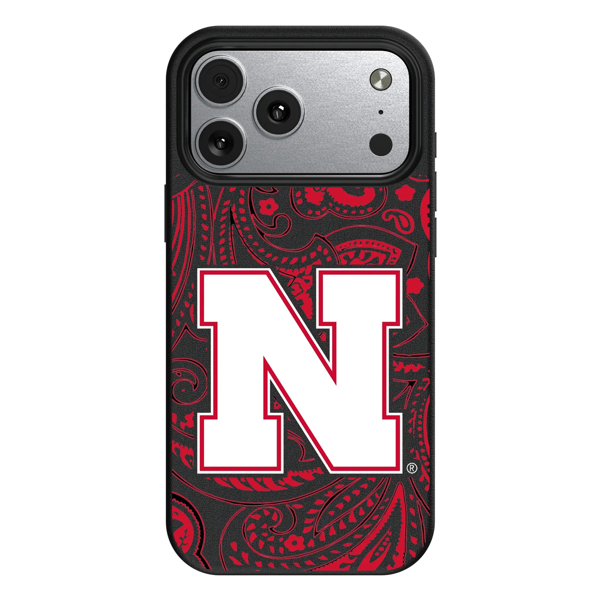 University of Nebraska Huskers Block N Paisley iPhone MagSafe Compatible Phone Case for Apple iPhone#Device_iPhone 17 Pro Max