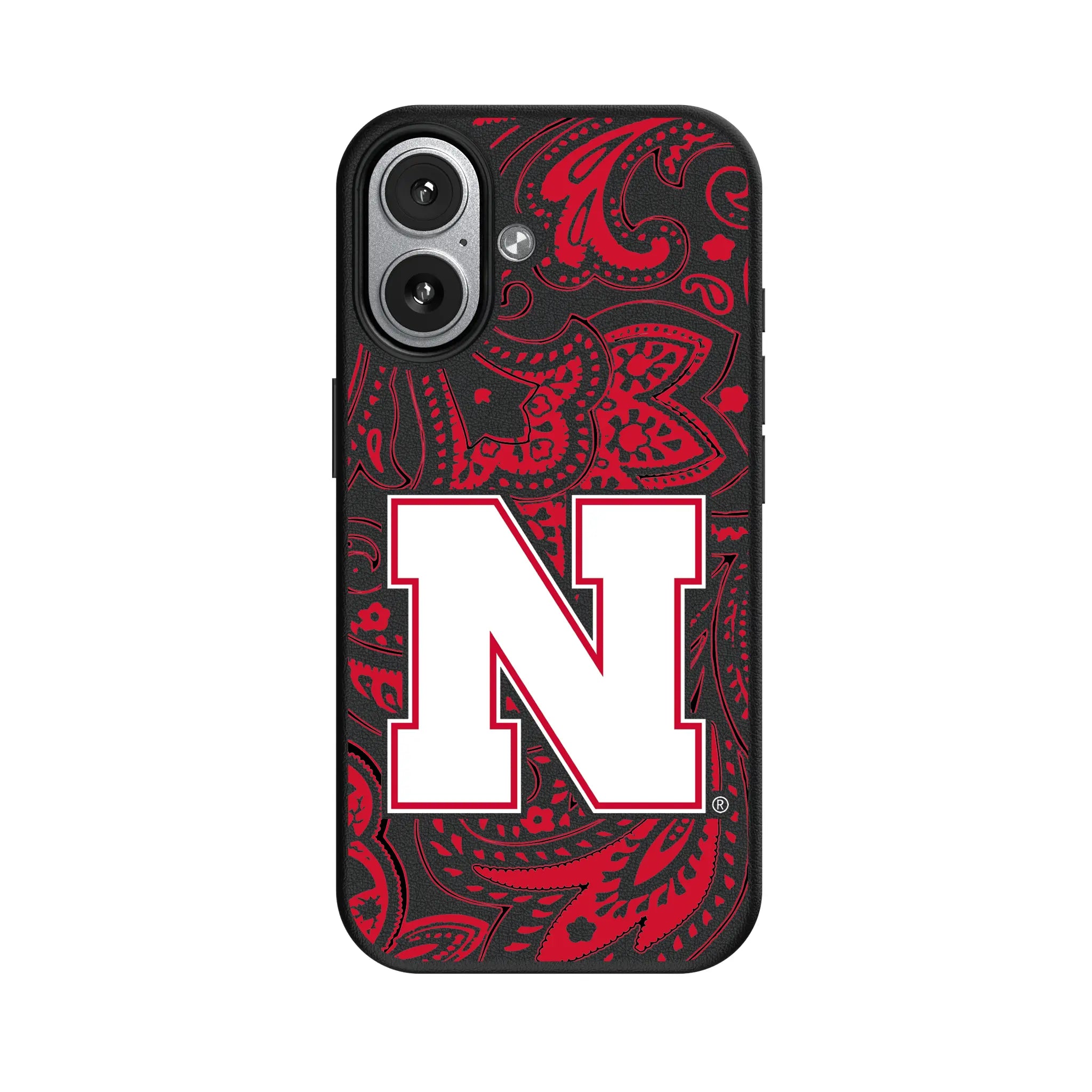 University of Nebraska Huskers Block N Paisley iPhone MagSafe Compatible Phone Case for Apple iPhone#Device_iPhone 17