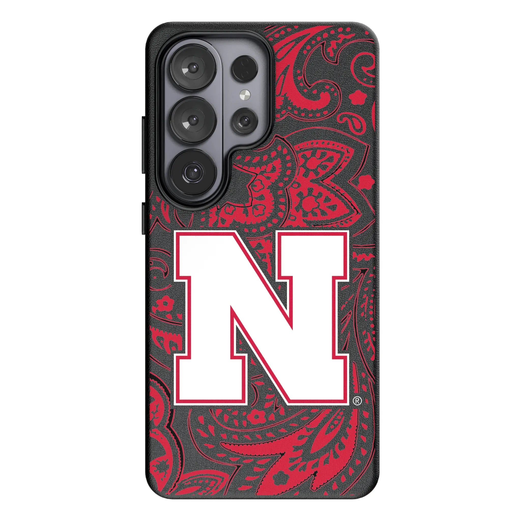 University of Nebraska Huskers Block N Paisley Galaxy MagSafe Compatible Phone Case for Samsung Galaxy#Device_Galaxy S26 Ultra