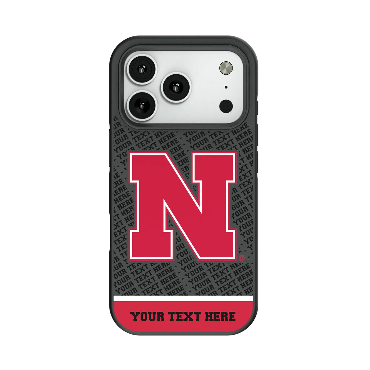 University of Nebraska Huskers Block N Personalized EndZone Plus Bump Phone Case for Apple iPhone