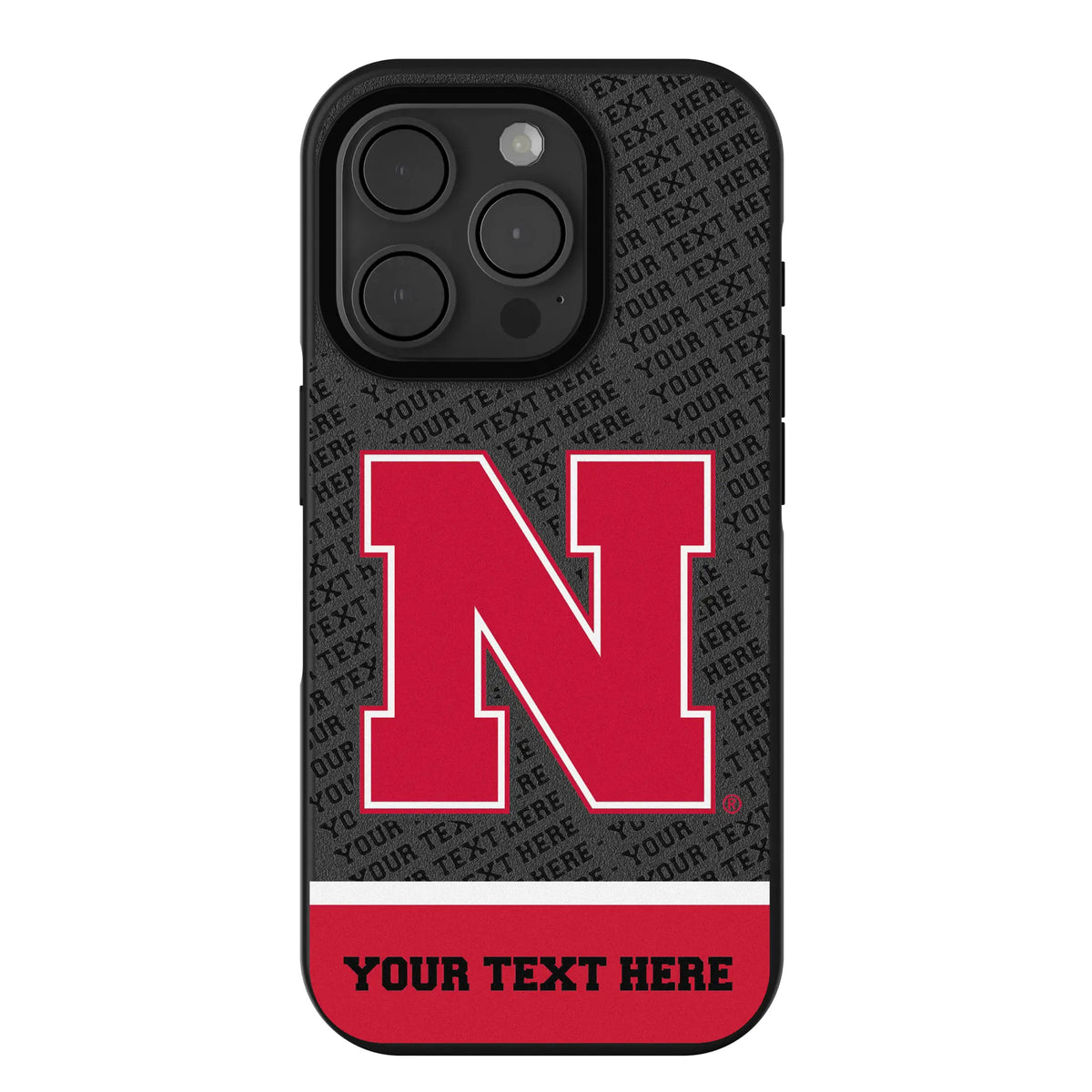 University of Nebraska Huskers Block N Personalized EndZone Plus iPhone Bump Phone Case for Apple iPhone