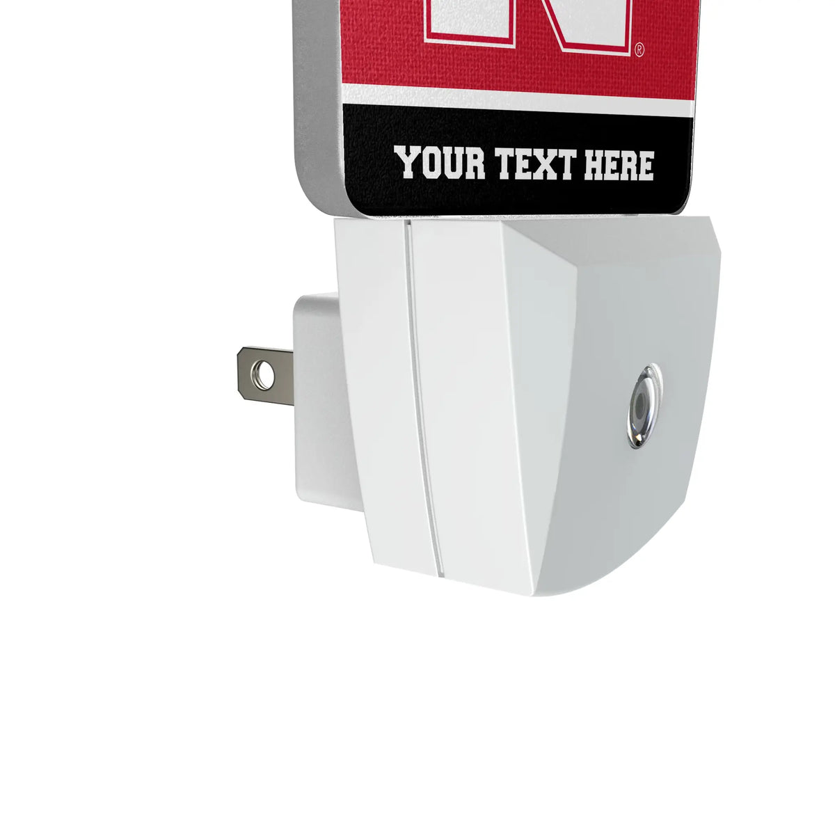University of Nebraska Huskers Block N Personalized Endzone Solid Night Light 2-Pack - Detail