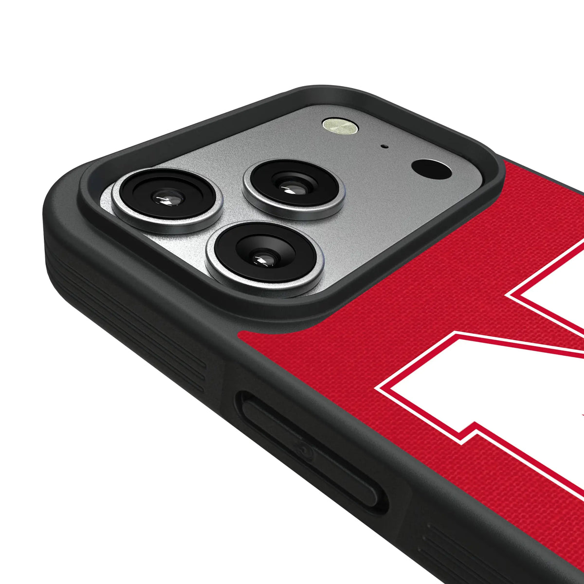 University of Nebraska Huskers Block N Personalized Stripe iPhone Bump Phone Case for Apple iPhone - Detail#Device_iPhone 17 Pro