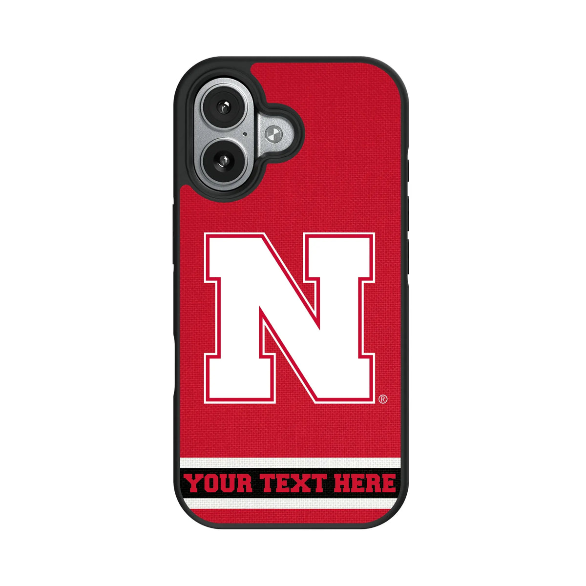 University of Nebraska Huskers Block N Personalized Stripe iPhone Bump Phone Case for Apple iPhone#Device_iPhone 17