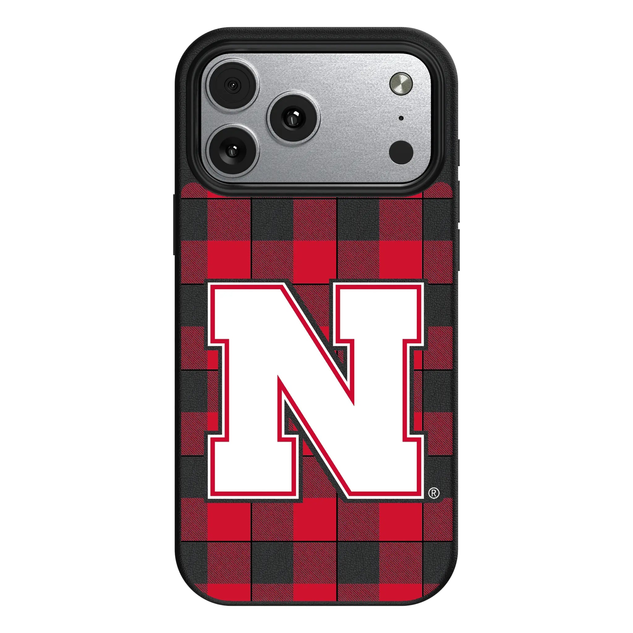 University of Nebraska Huskers Block N Plaid iPhone MagSafe Compatible Phone Case for Apple iPhone#Device_iPhone 17 Pro Max