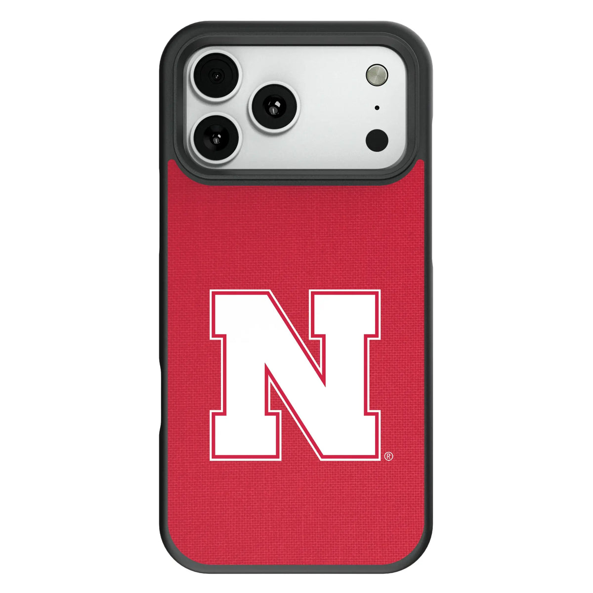 University of Nebraska Huskers Block N Solid Bump Phone Case for Apple iPhone