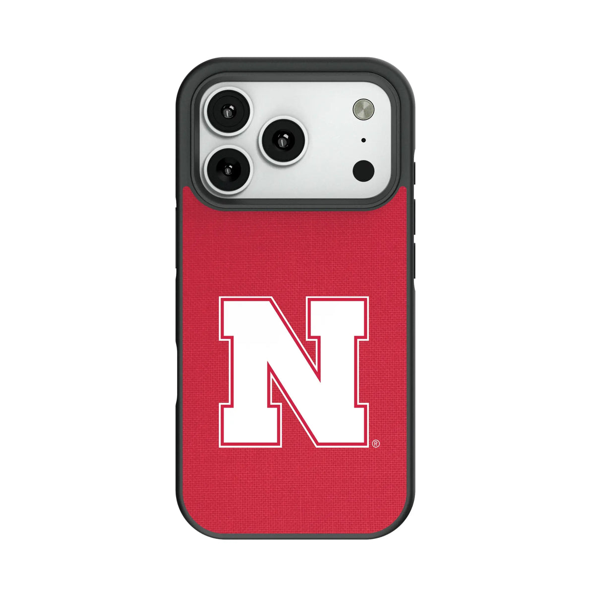 University of Nebraska Huskers Block N Solid Bump Phone Case for Apple iPhone