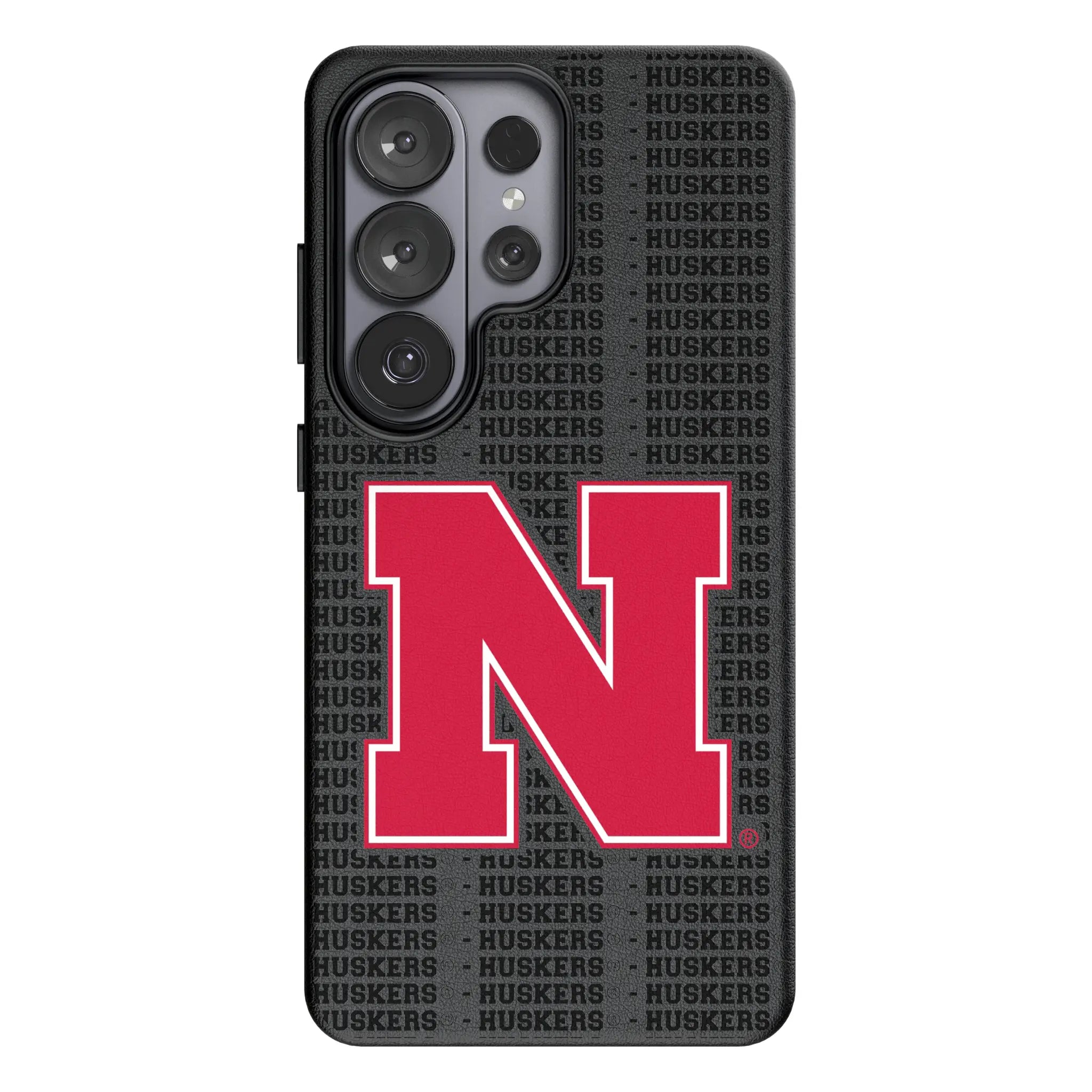 University of Nebraska Huskers Block N Text Backdrop Galaxy MagSafe Compatible Phone Case for Samsung Galaxy#Device_Galaxy S26 Ultra