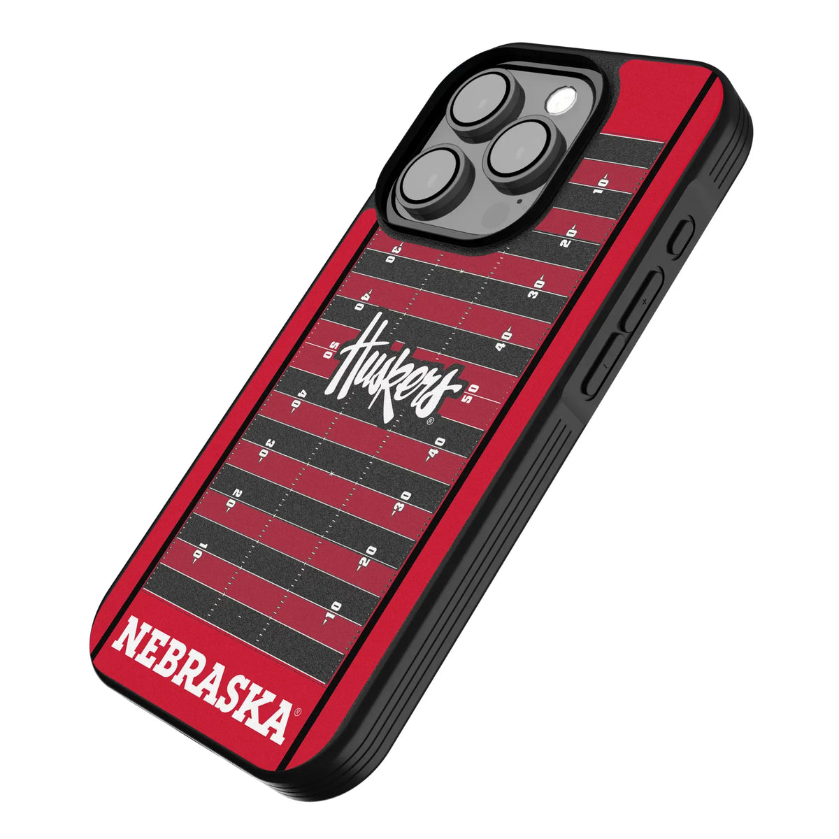 University of Nebraska Huskers Field iPhone Bump Phone Case for Apple iPhone - Isometric View