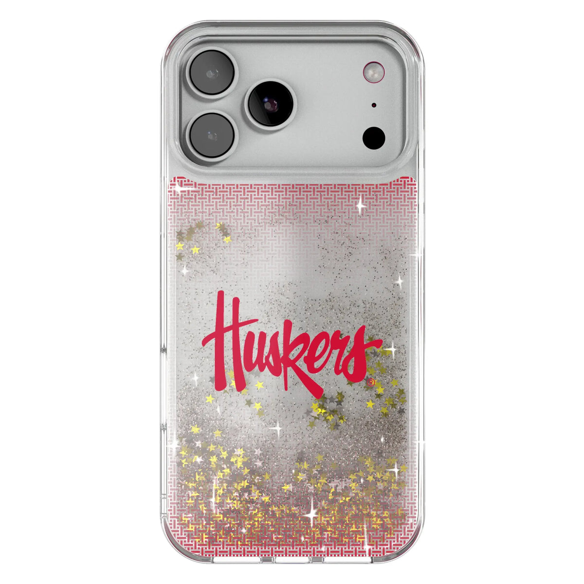 University of Nebraska Huskers Linen Glitter Phone Case for Apple iPhone
