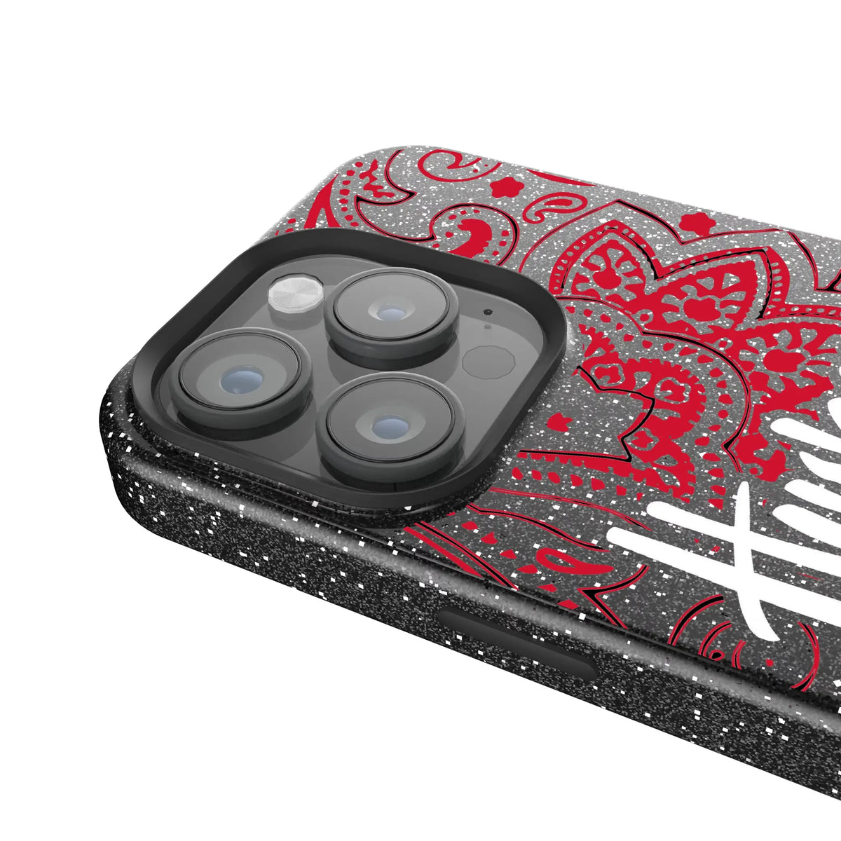University of Nebraska Huskers Paisley iPhone Bling Phone Case for Apple iPhone - Detail