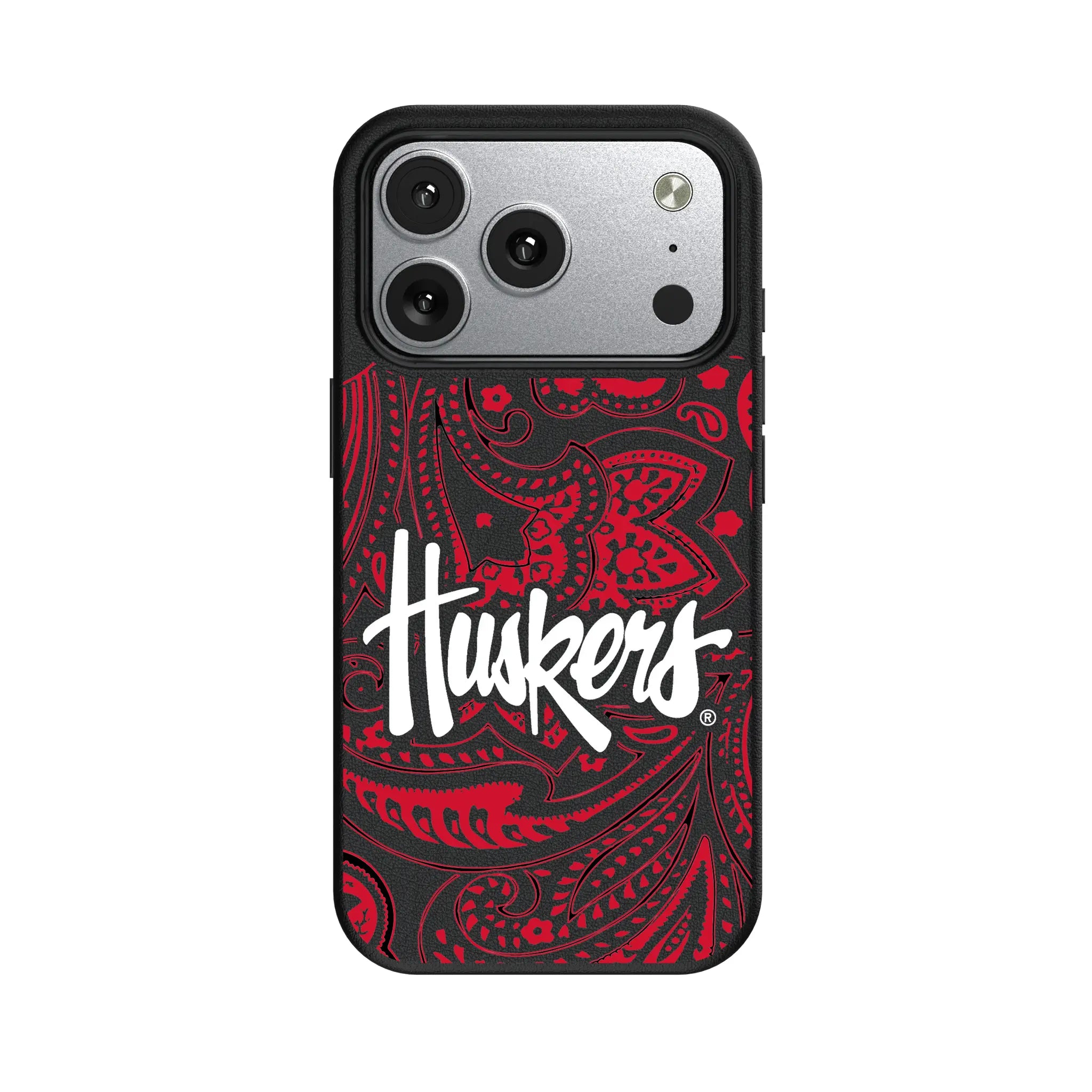 University of Nebraska Huskers Paisley iPhone MagSafe Compatible Phone Case for Apple iPhone#Device_iPhone 17 Pro