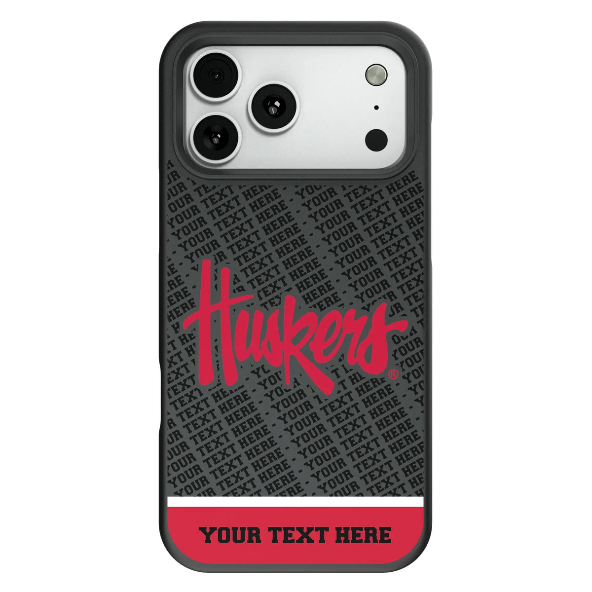 University of Nebraska Huskers Personalized EndZone Plus Bump Phone Case for Apple iPhone