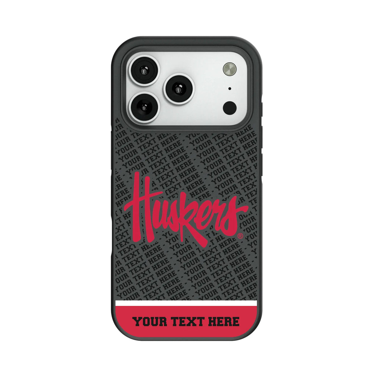 University of Nebraska Huskers Personalized EndZone Plus Bump Phone Case for Apple iPhone