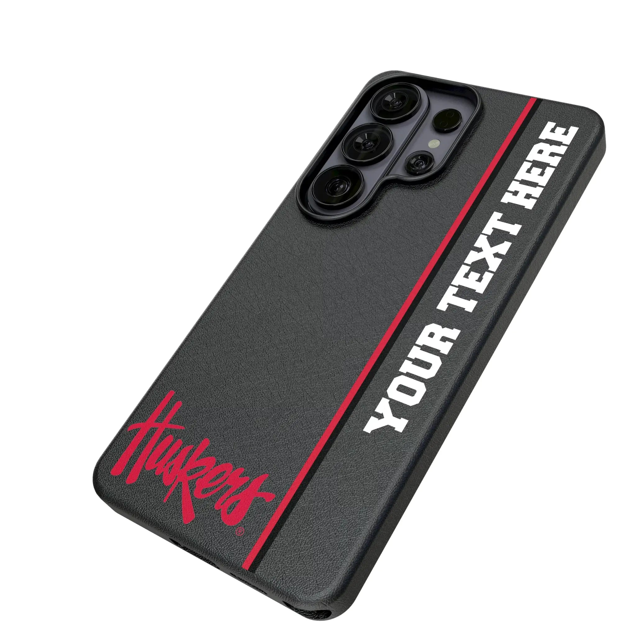 University of Nebraska Huskers Personalized Sidebard Galaxy MagSafe Compatible Phone Case for Samsung Galaxy - Isometric View#Device_Galaxy S26 Ultra