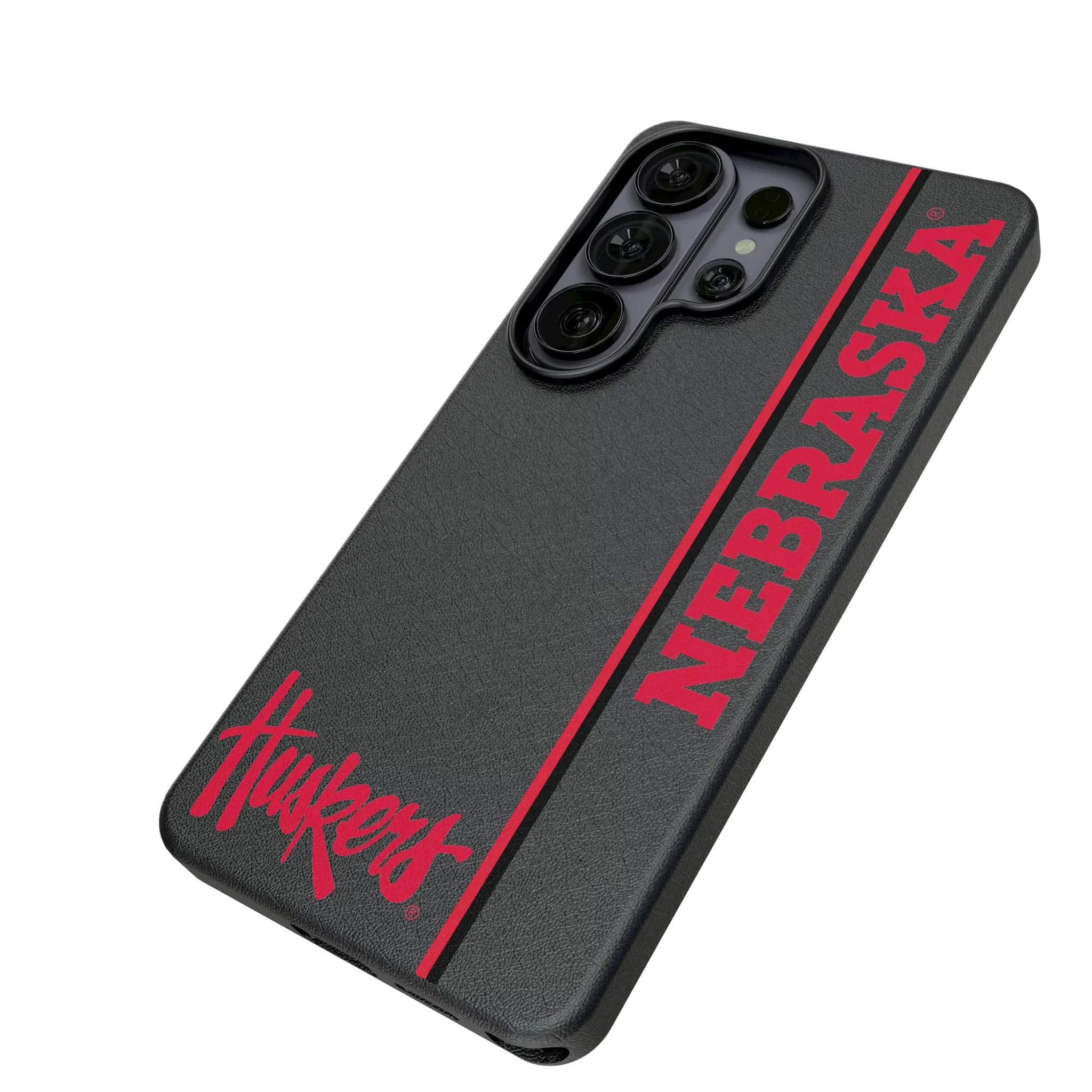 University of Nebraska Huskers Sidebar Galaxy MagSafe Compatible Phone Case for Samsung Galaxy - Isometric View#Device_Galaxy S26 Ultra