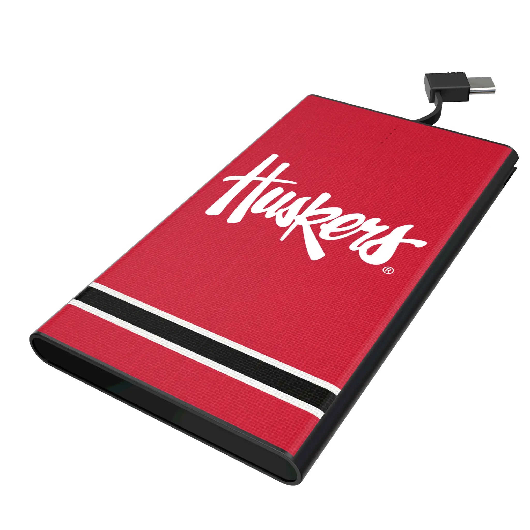 University of Nebraska Huskers Stripe 5000mAh Flat Power Bank