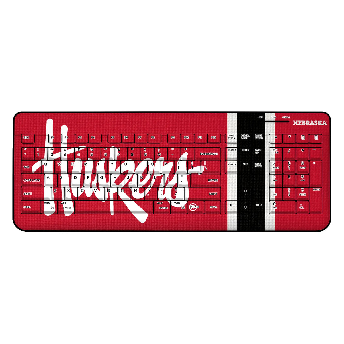 University of Nebraska Huskers Stripe Wireless USB Keyboard