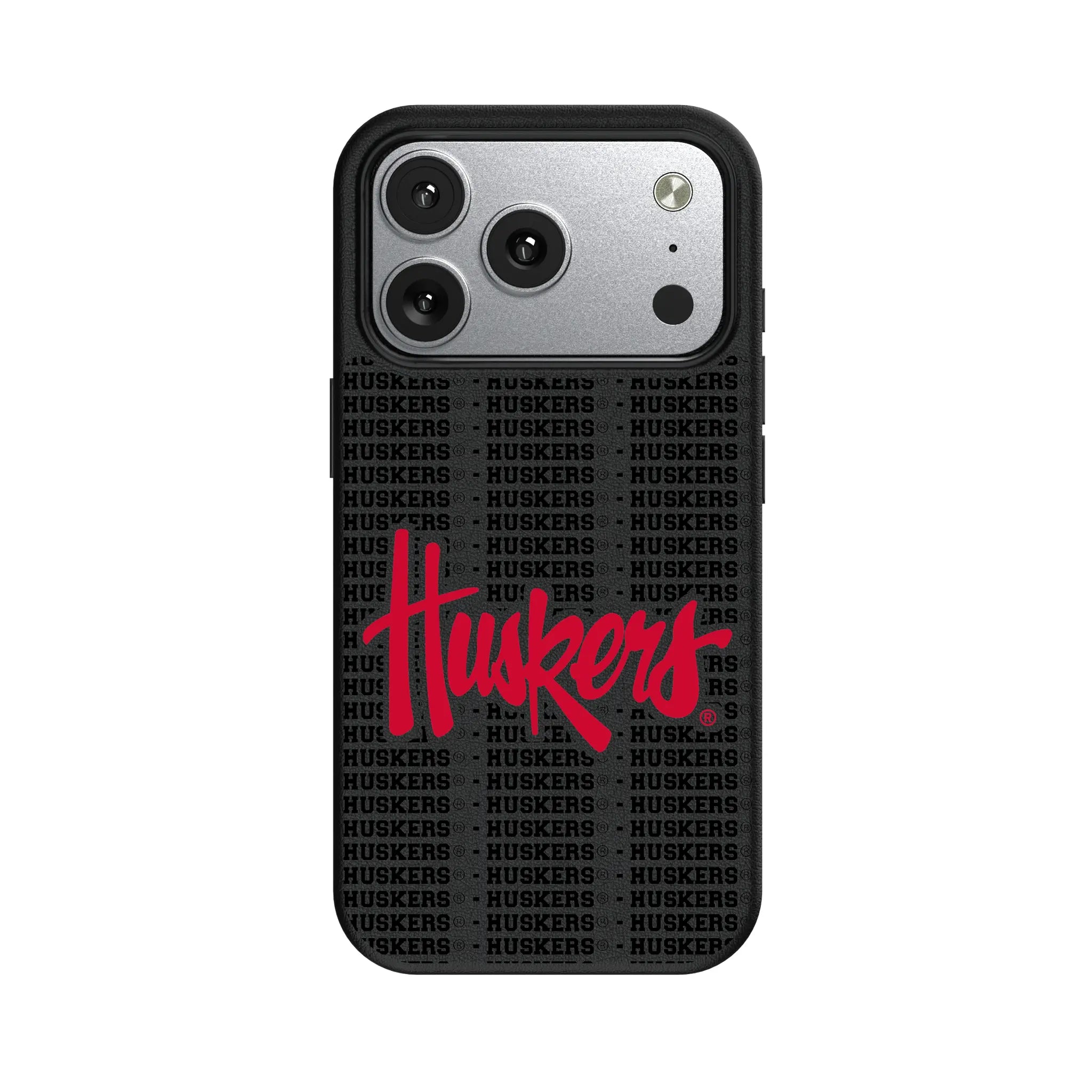 University of Nebraska Huskers Text Backdrop iPhone MagSafe Compatible Phone Case for Apple iPhone#Device_iPhone 17 Pro