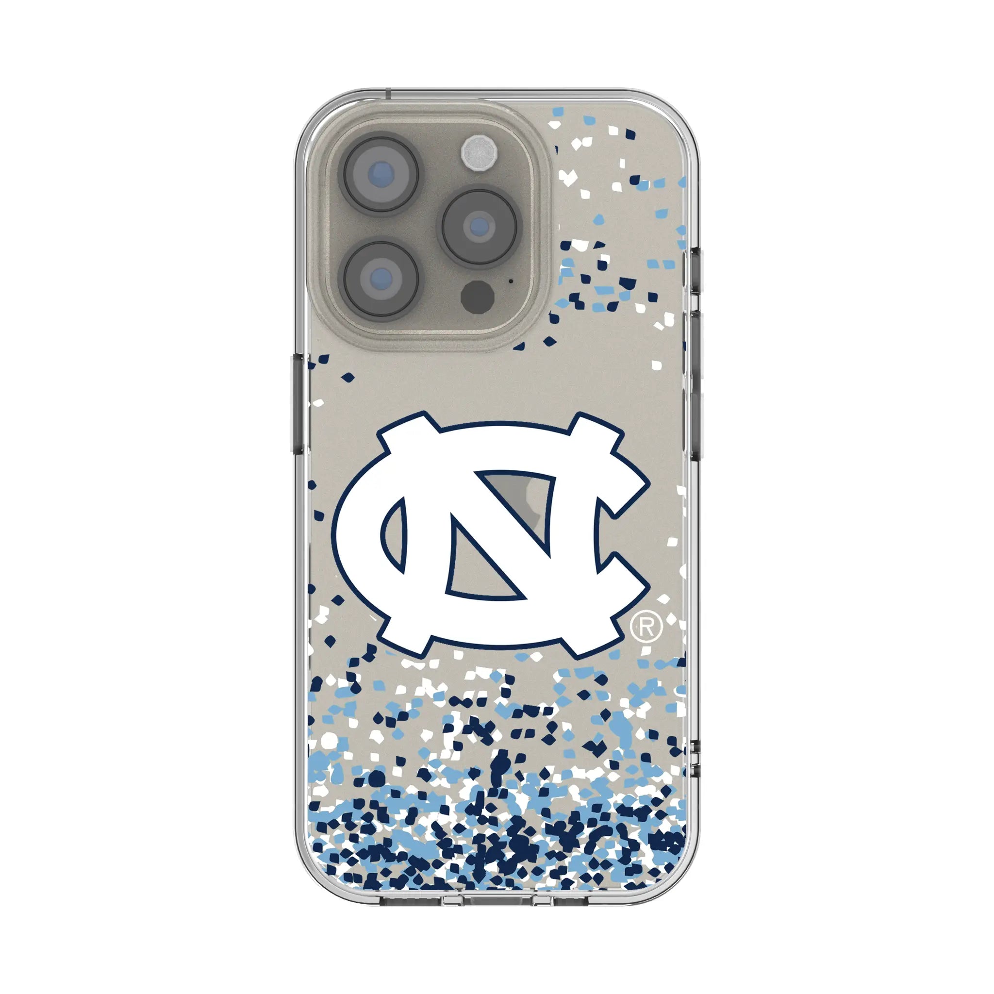 University of North Carolina Tar Heels Confetti iPhone Clear Phone Case for Apple iPhone