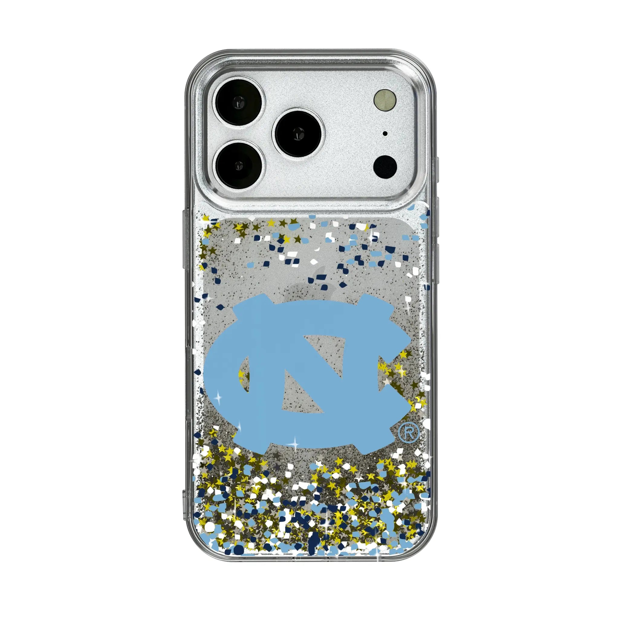 University of North Carolina Tar Heels Confetti iPhone Glitter Phone Case for Apple iPhone