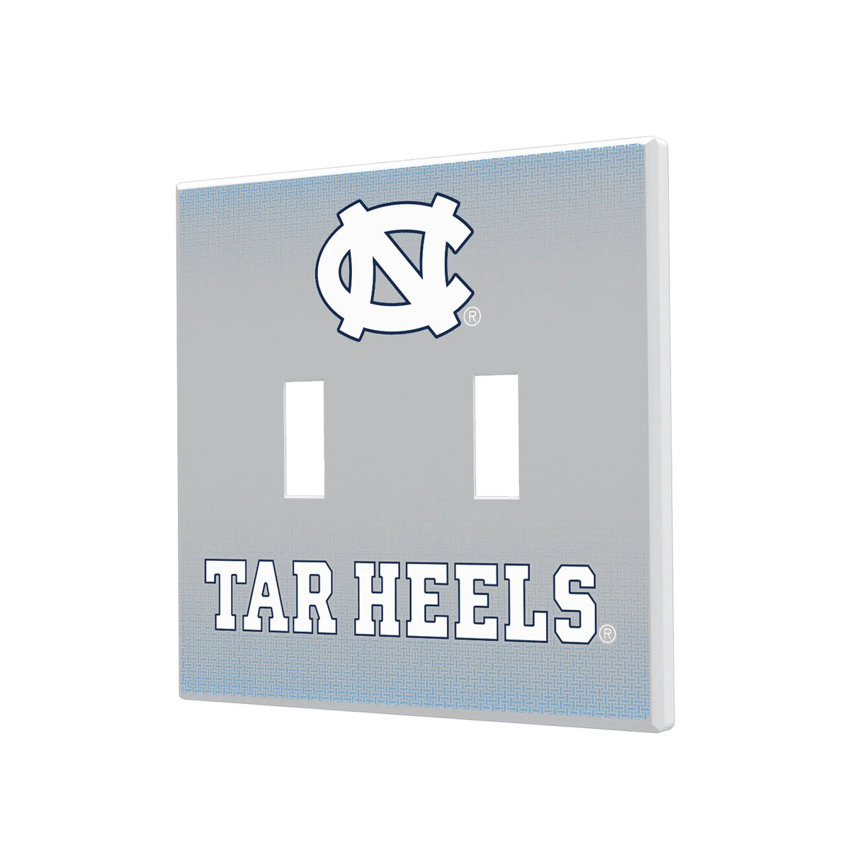 University of North Carolina Tar Heels Linen Hidden-Screw Light Switch Plate#Style_Double Toggle