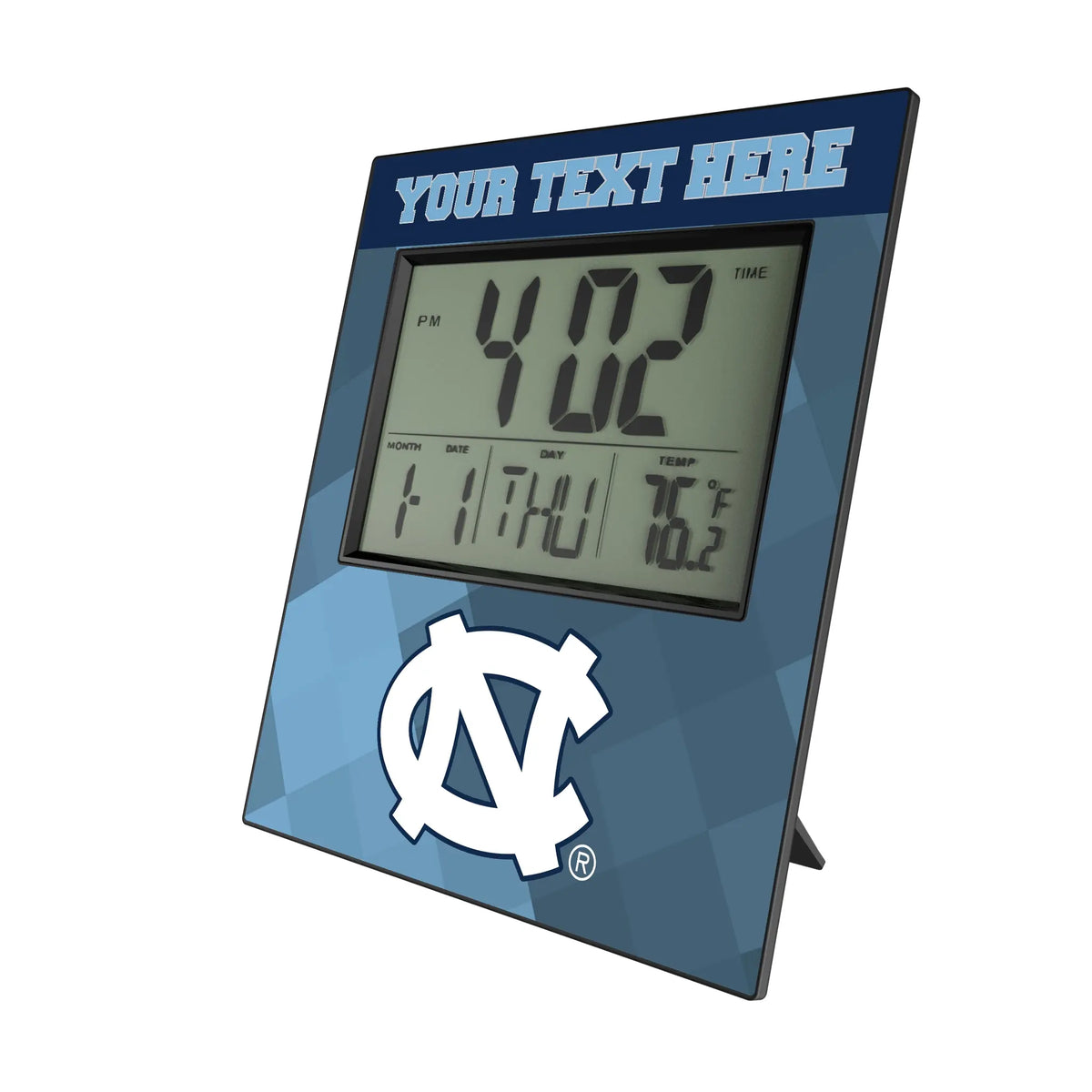 University of North Carolina Tar Heels Personalized Color Block Wall Clock