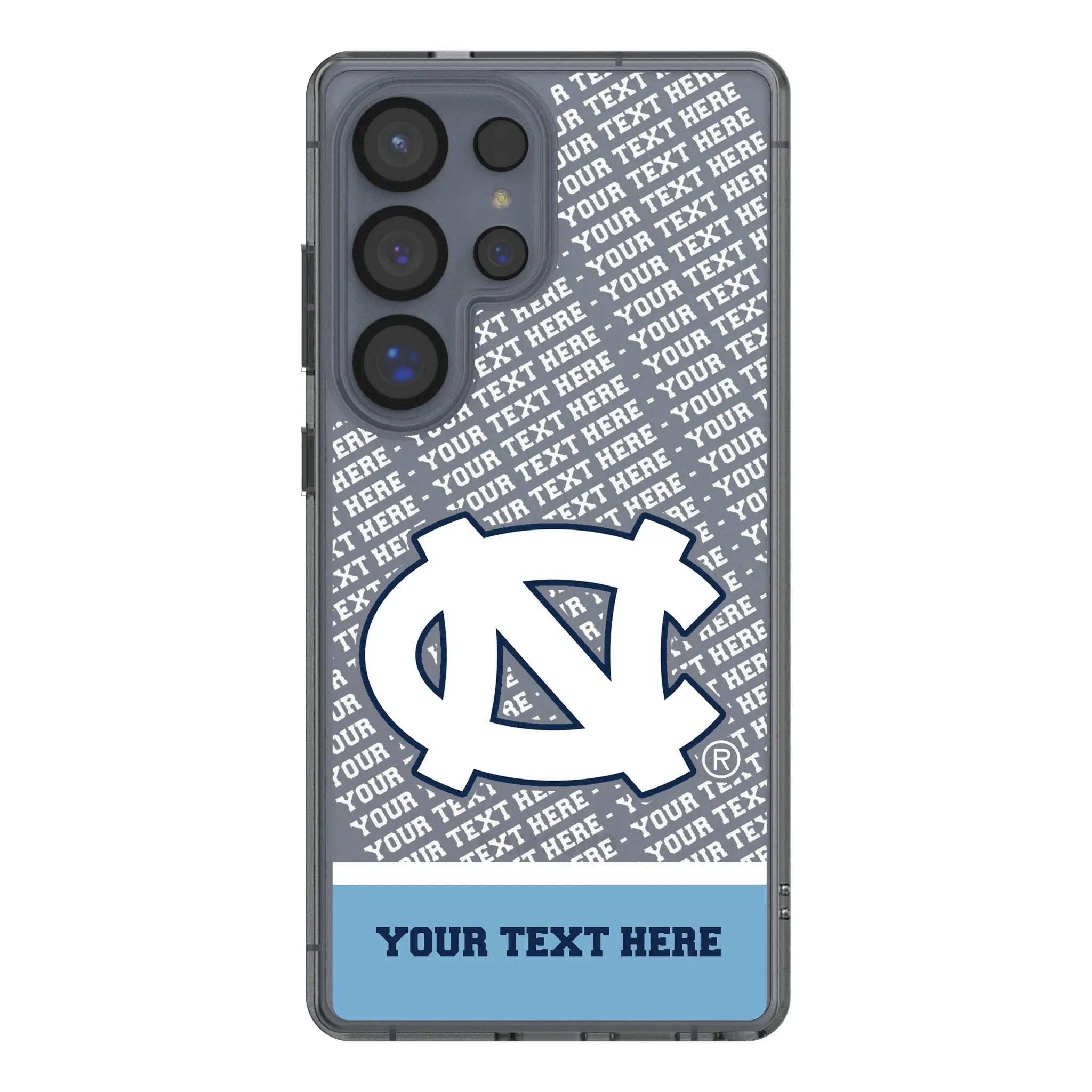 University of North Carolina Tar Heels Personalized EndZone Plus Galaxy Clear Phone Case for Samsung Galaxy#Device_Galaxy S25 Ultra