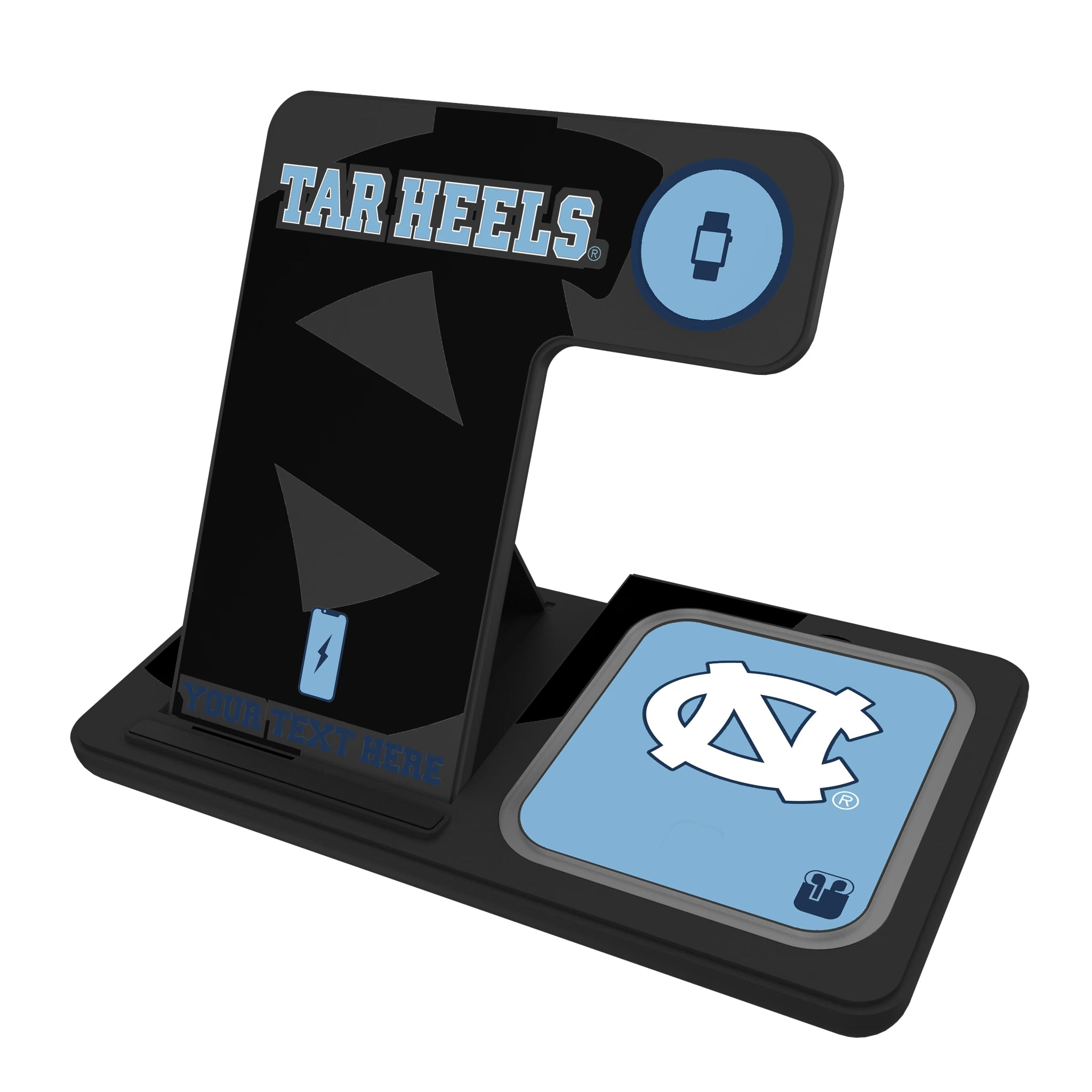 University of North Carolina Tar Heels Personalized Tilt 3 in 1 Charging Station