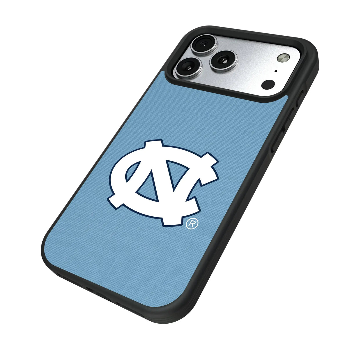 University of North Carolina Tar Heels Solid iPhone Bump Phone Case for Apple iPhone - Isometric View#Device_iPhone 17 Pro Max