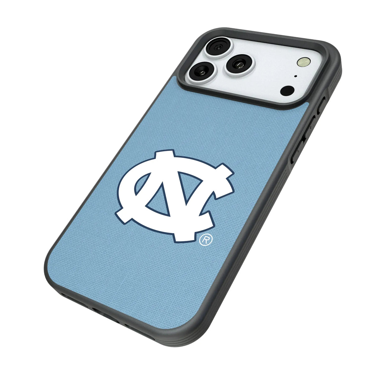 University of North Carolina Tar Heels Solid iPhone Bump Phone Case for Apple iPhone - Isometric View#Device_iPhone 18 Pro Max