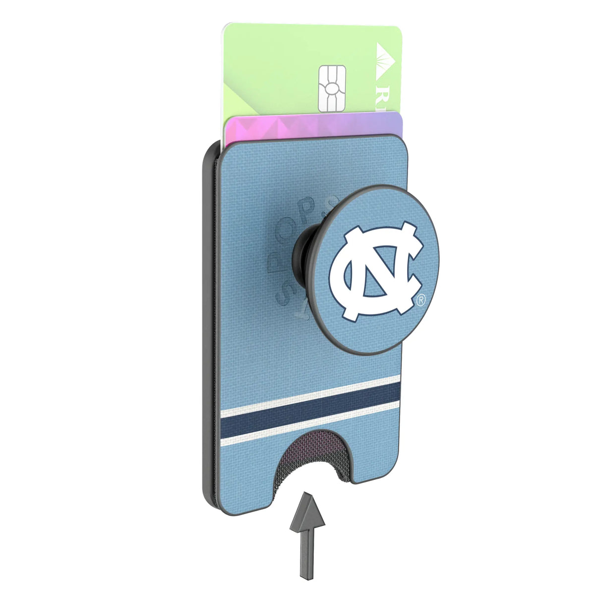 University of North Carolina Tar Heels Stripe Popsockets Wallet Magnetic - Detail