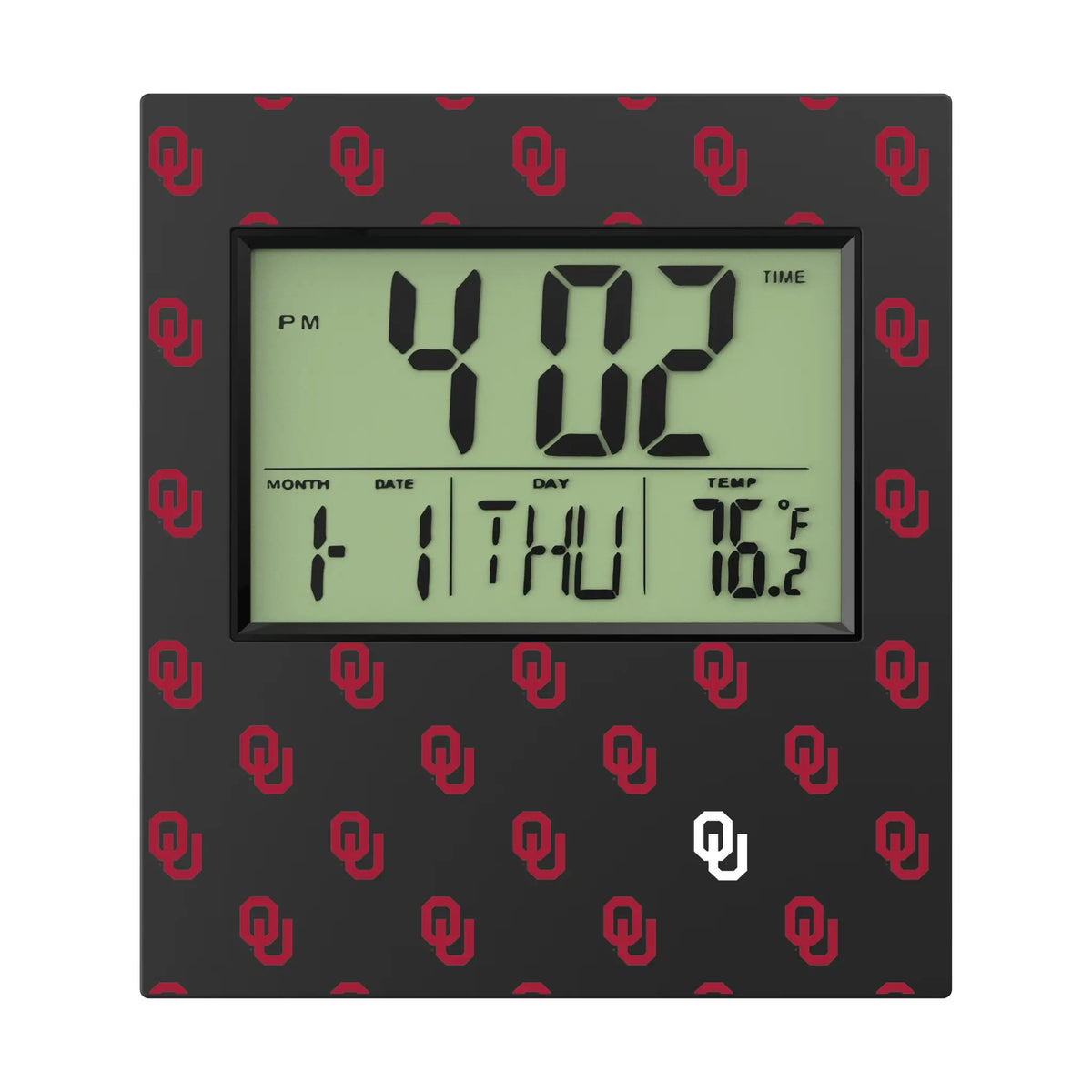 University of Oklahoma Sooners Fashion Pattern Wall Clock