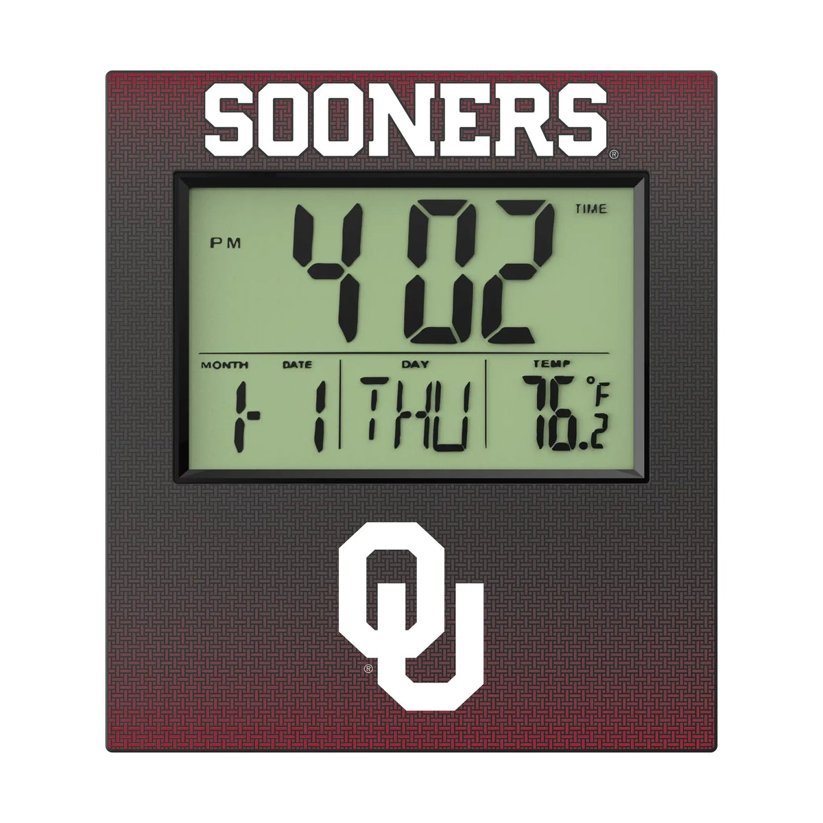 University of Oklahoma Sooners Linen Wall Clock