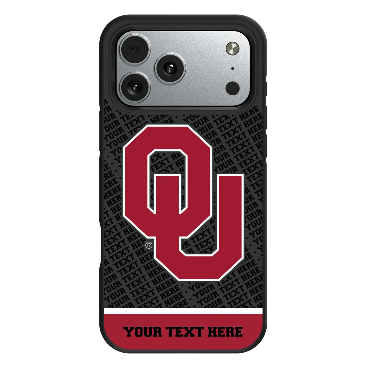 University of Oklahoma Sooners Personalized EndZone Plus iPhone Bump Phone Case for Apple iPhone#Device_iPhone 17 Pro Max