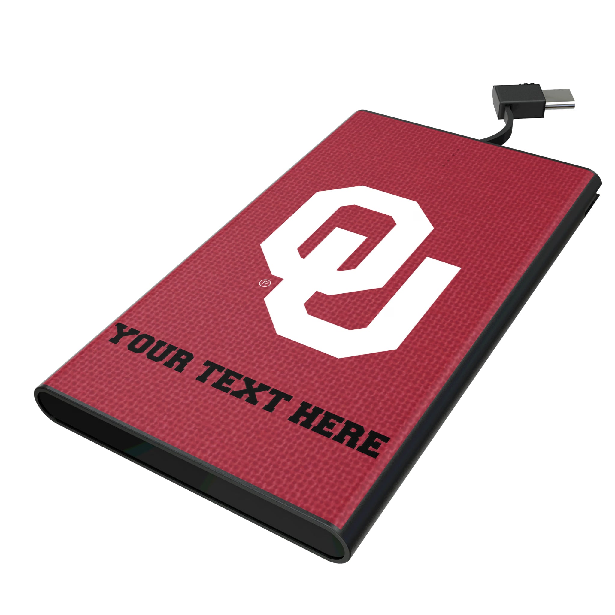 University of Oklahoma Sooners Personalized Solid 5000mAh Flat Powerbank