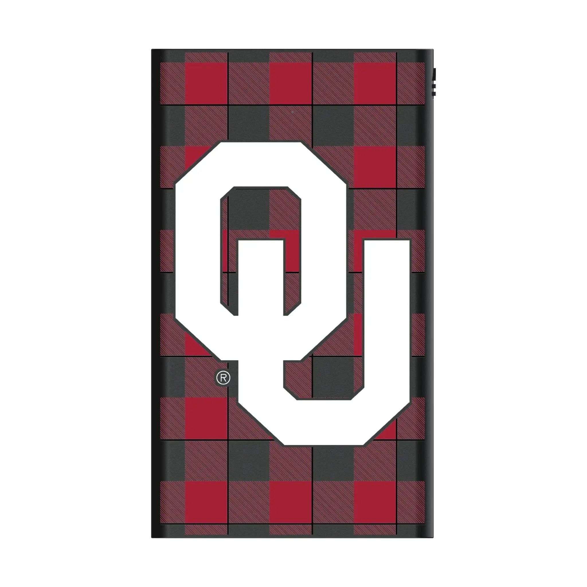 University of Oklahoma Sooners Plaid 5000mAh Flat Power Bank