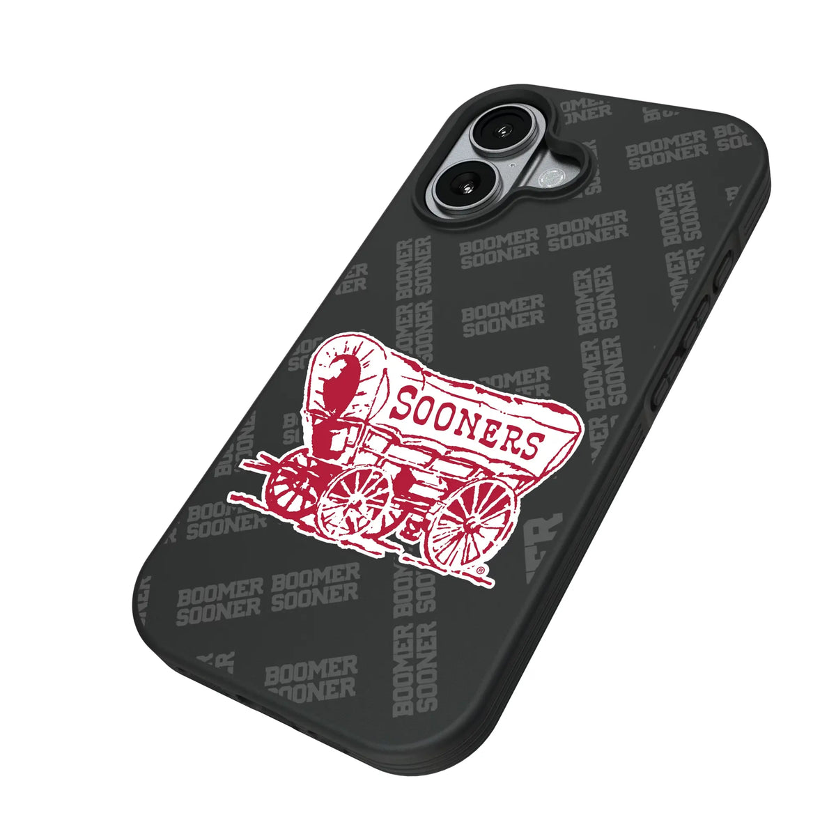 University of Oklahoma Sooners Quadtile iPhone Bump Phone Case for Apple iPhone - Isometric View#Device_iPhone 17