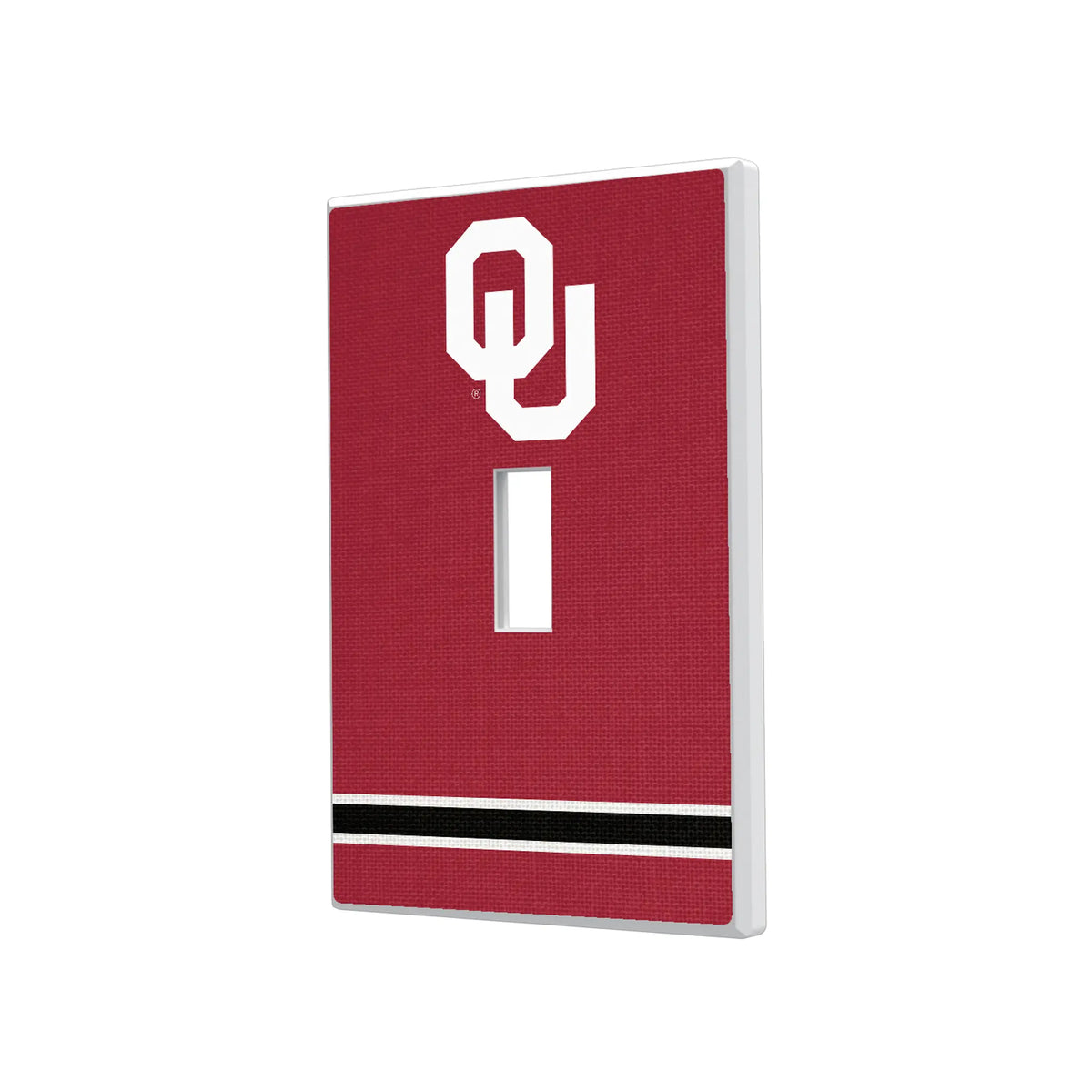 University of Oklahoma Sooners Stripe Hidden-Screw Light Switch Plate#Style_Single Toggle