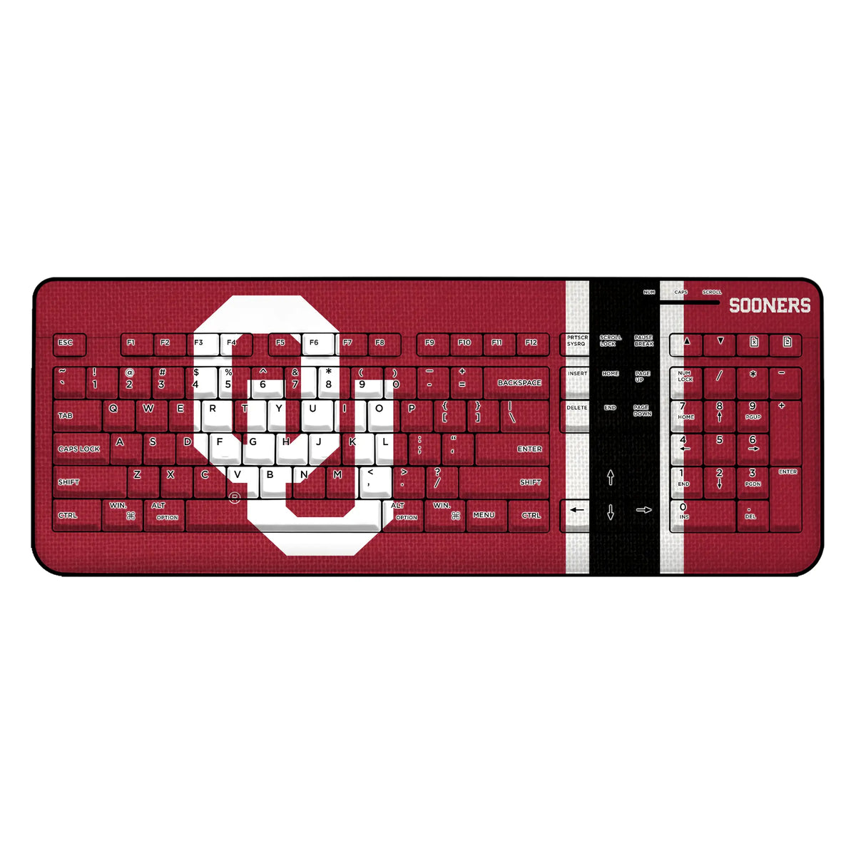 University of Oklahoma Sooners Stripe Wireless USB Keyboard