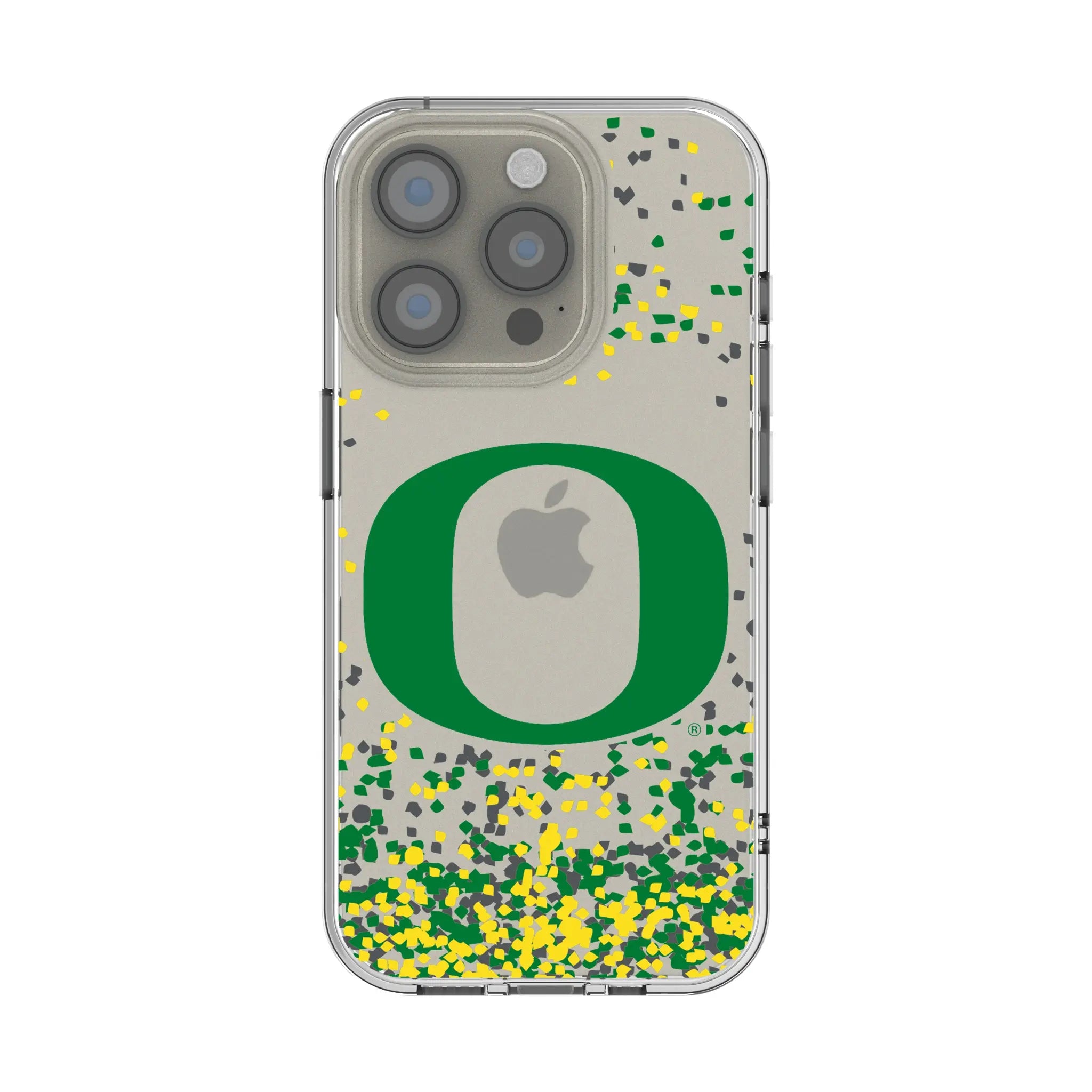 University of Oregon Ducks Confetti iPhone Clear Phone Case for Apple iPhone