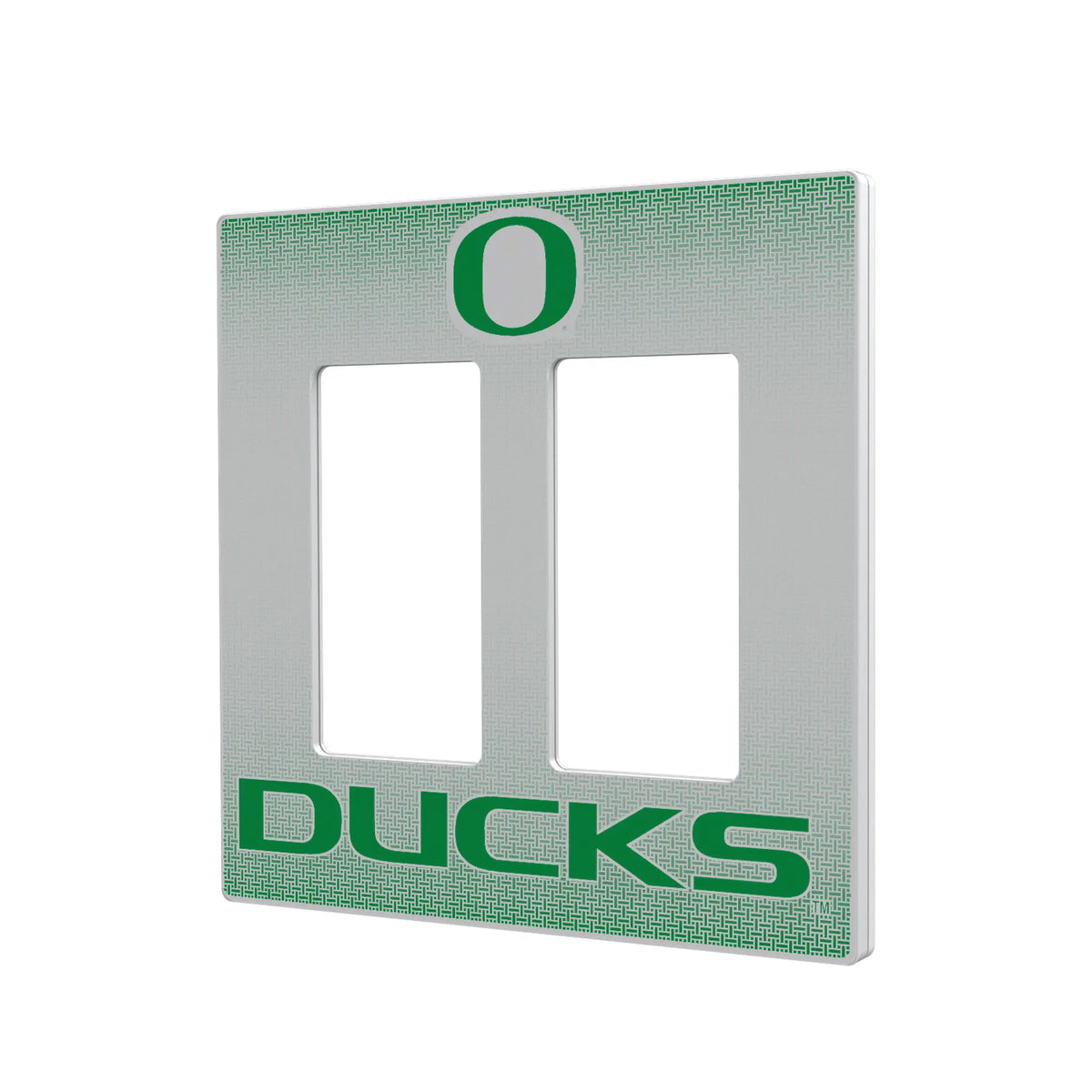 University of Oregon Ducks Linen Hidden-Screw Light Switch Plate#Style_Double Rocker