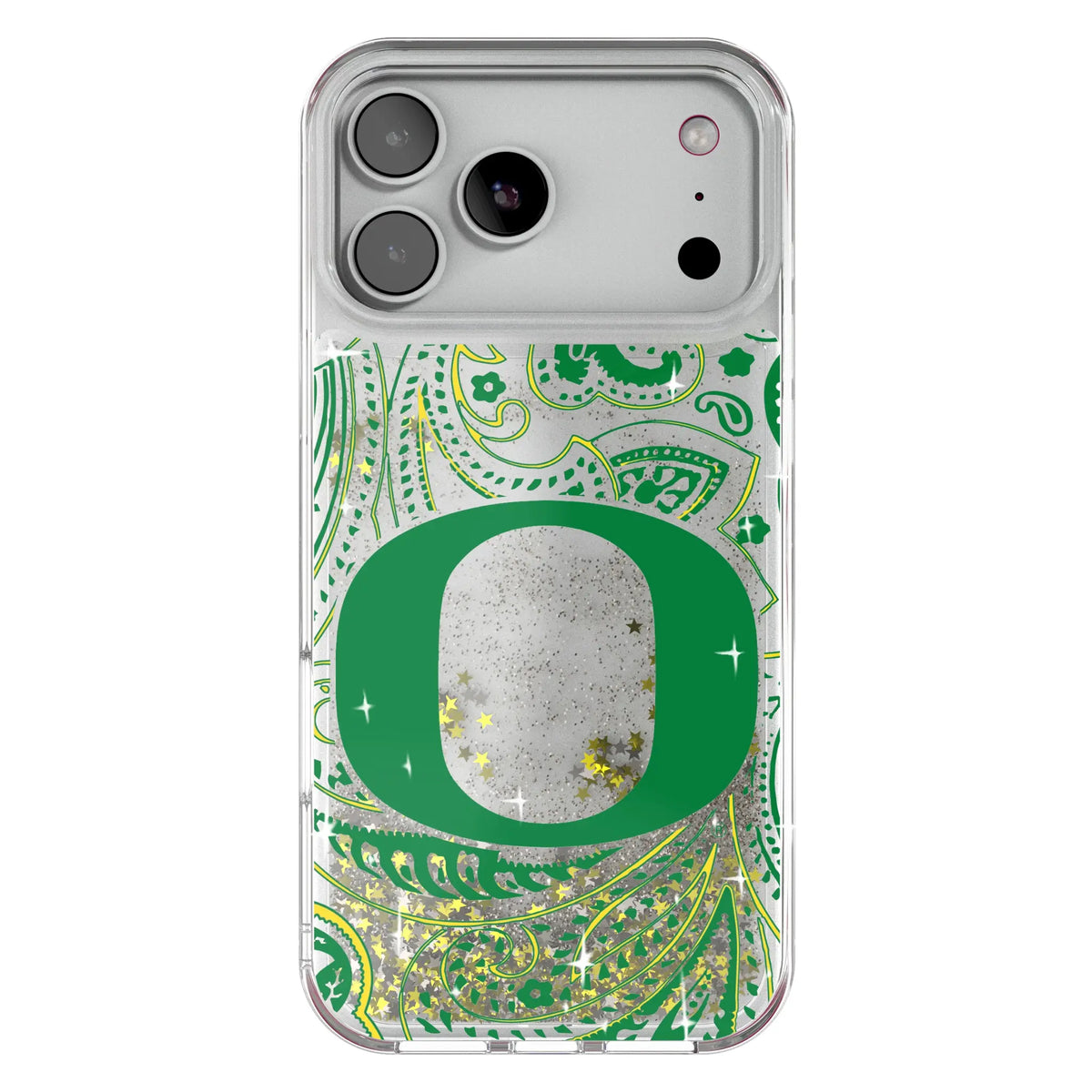 University of Oregon Ducks Paisley Glitter Phone Case for Apple iPhone