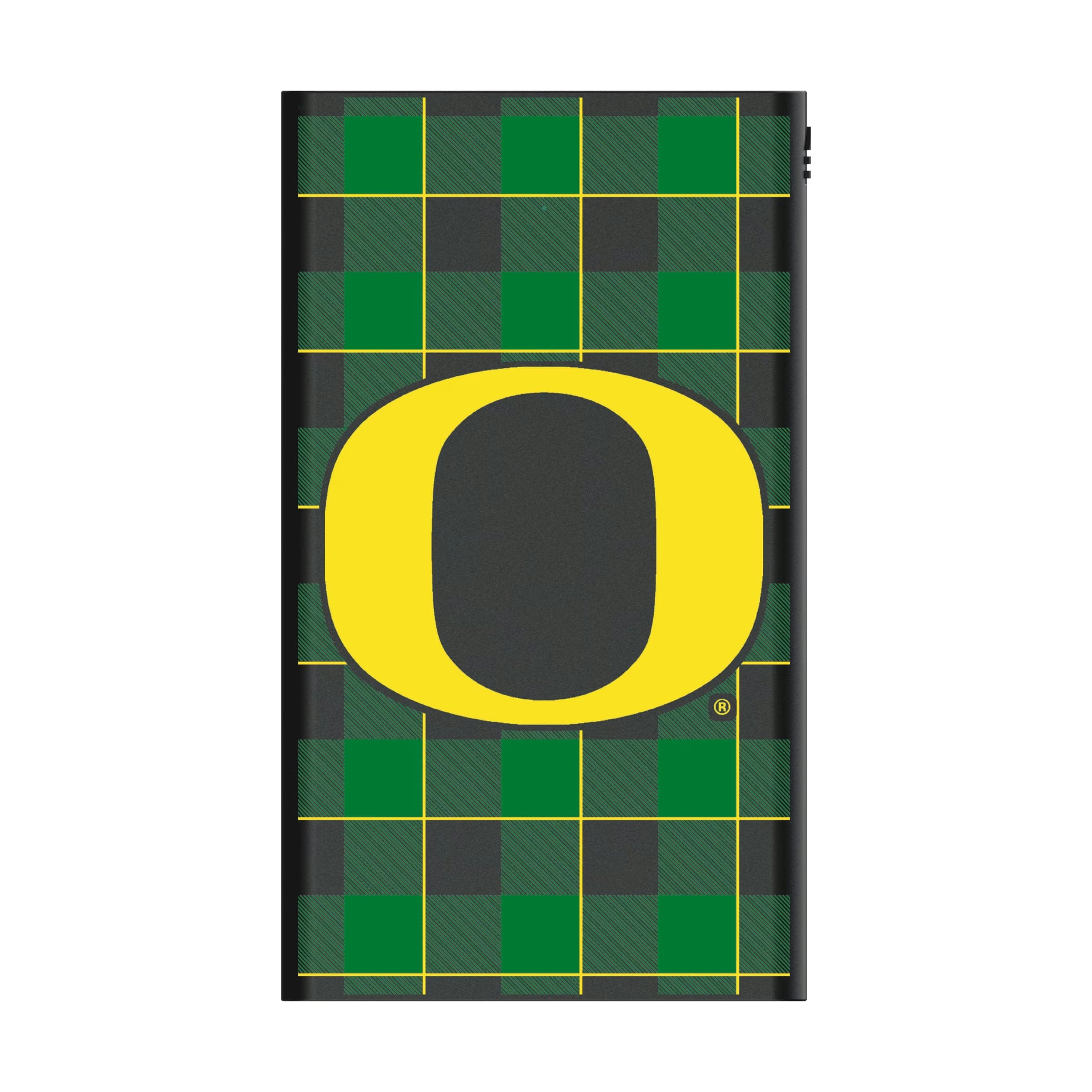 University of Oregon Ducks Plaid 5000mAh Flat Powerbank