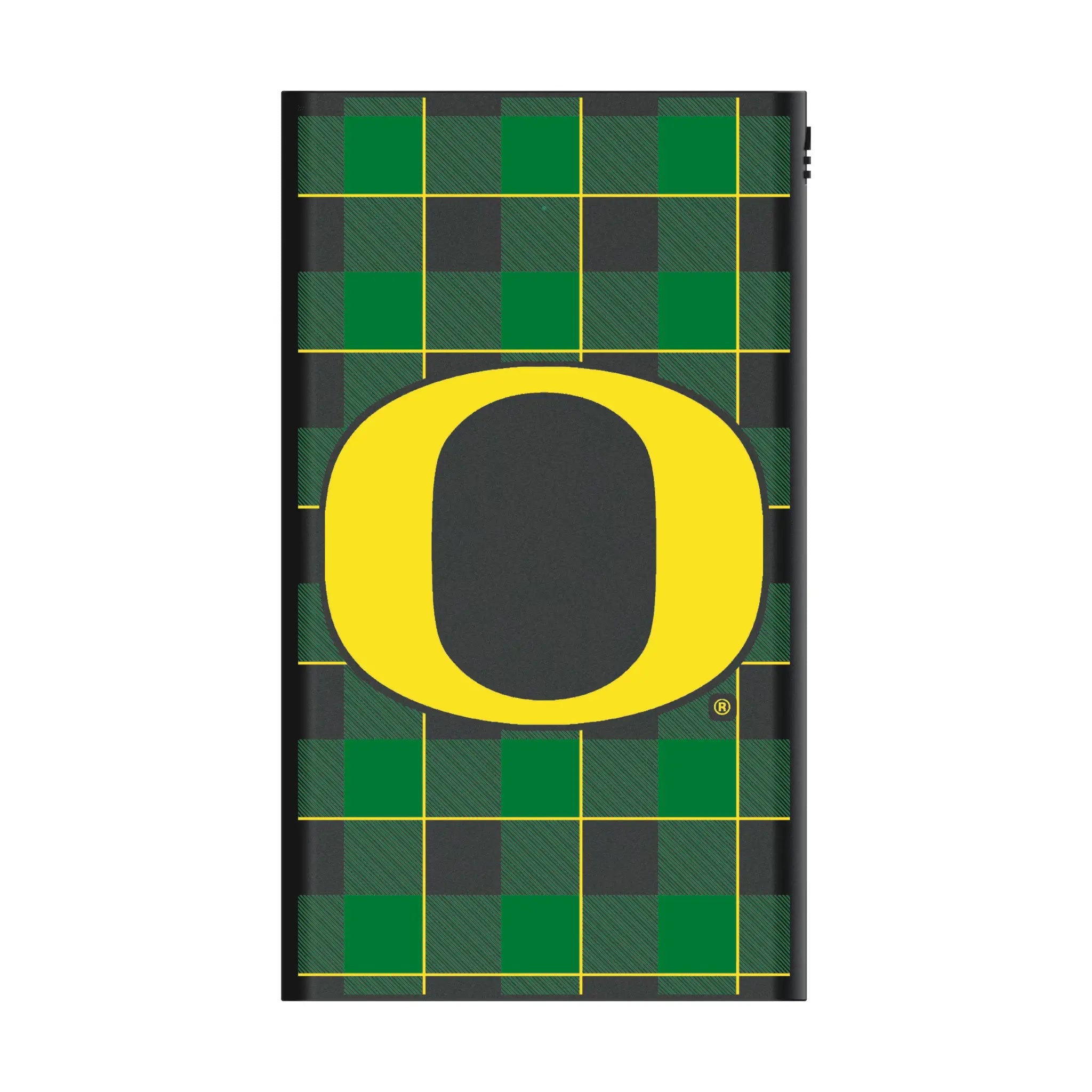 University of Oregon Ducks Plaid 5000mAh Flat Power Bank