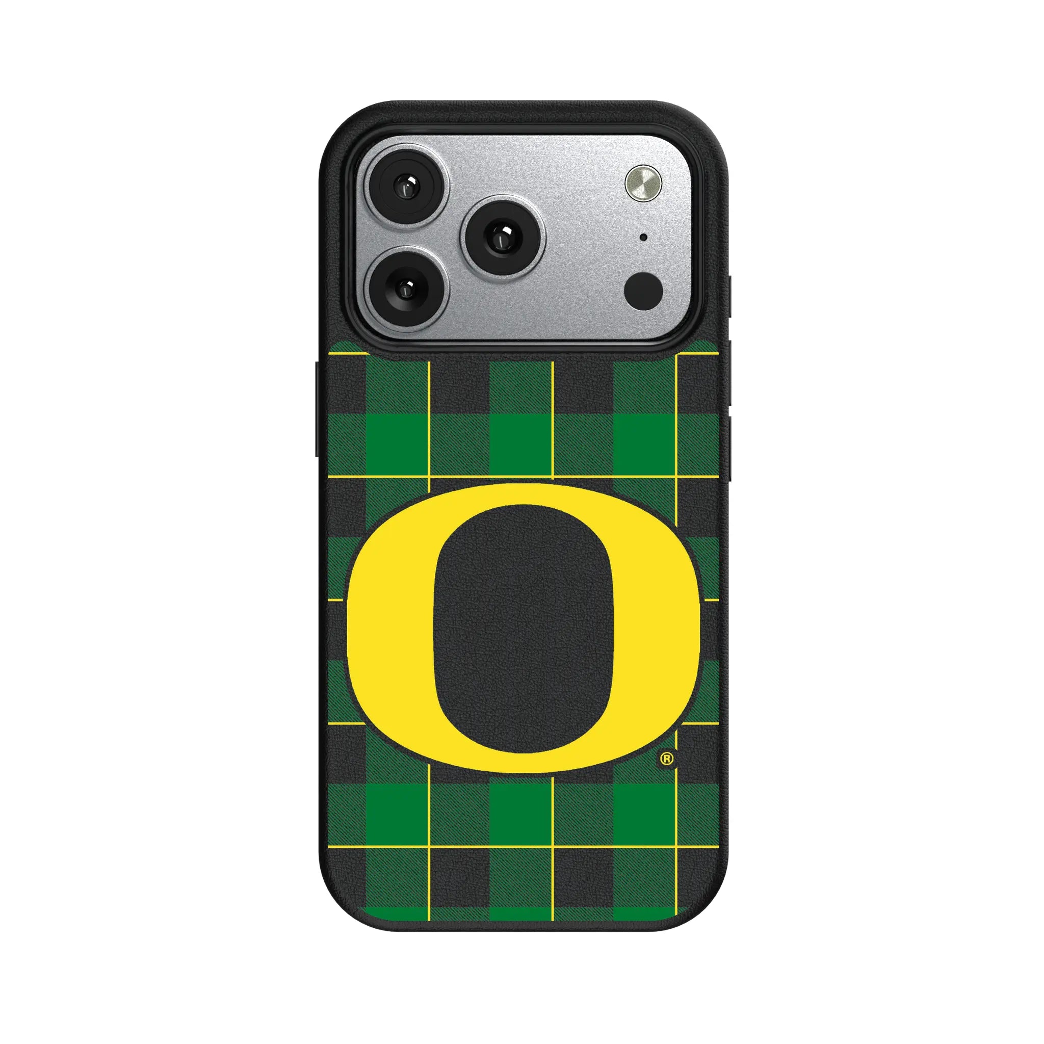 University of Oregon Ducks Plaid iPhone MagSafe Compatible Phone Case for Apple iPhone#Device_iPhone 17 Pro