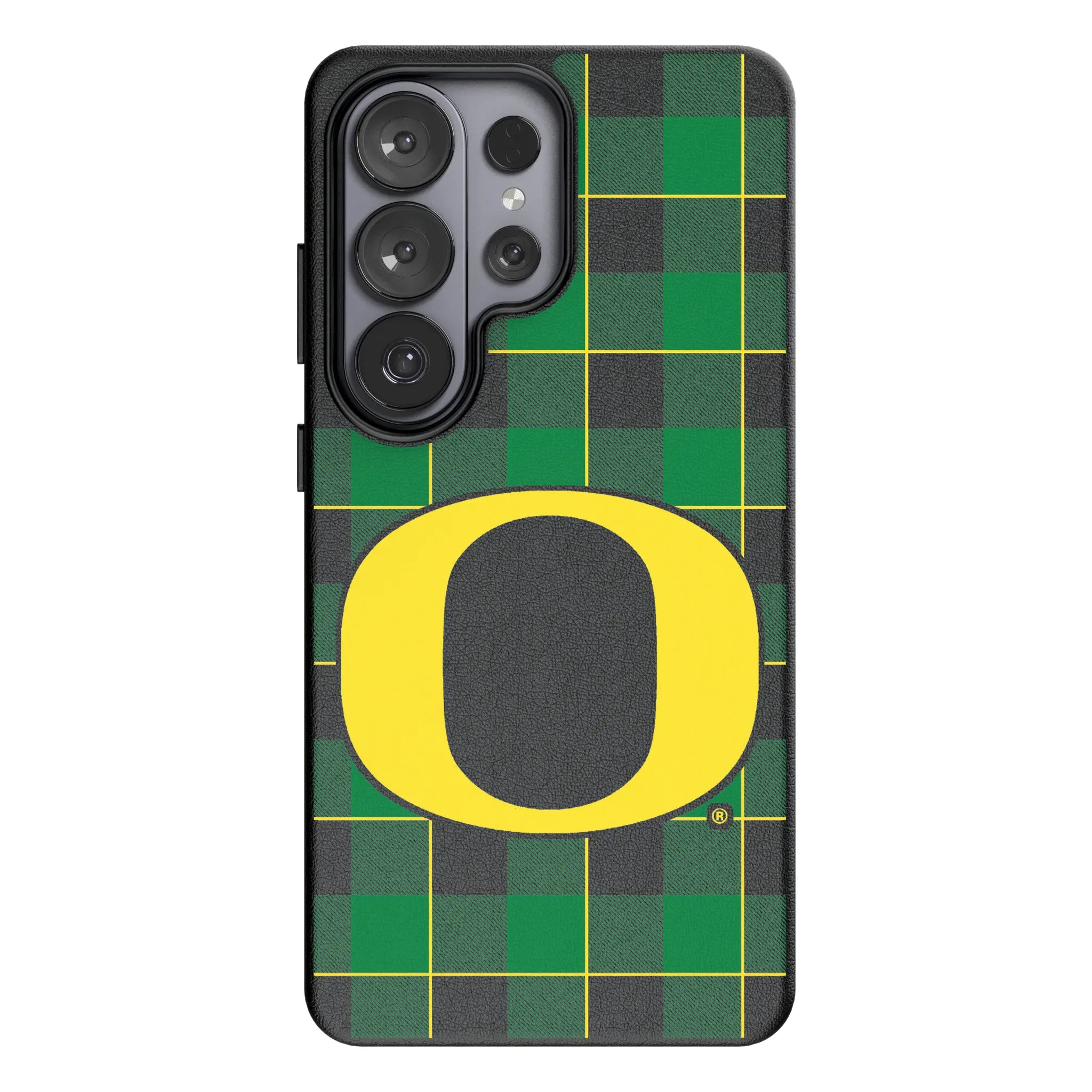 University of Oregon Ducks Plaid Galaxy MagSafe Compatible Phone Case for Samsung Galaxy#Device_Galaxy S26 Ultra