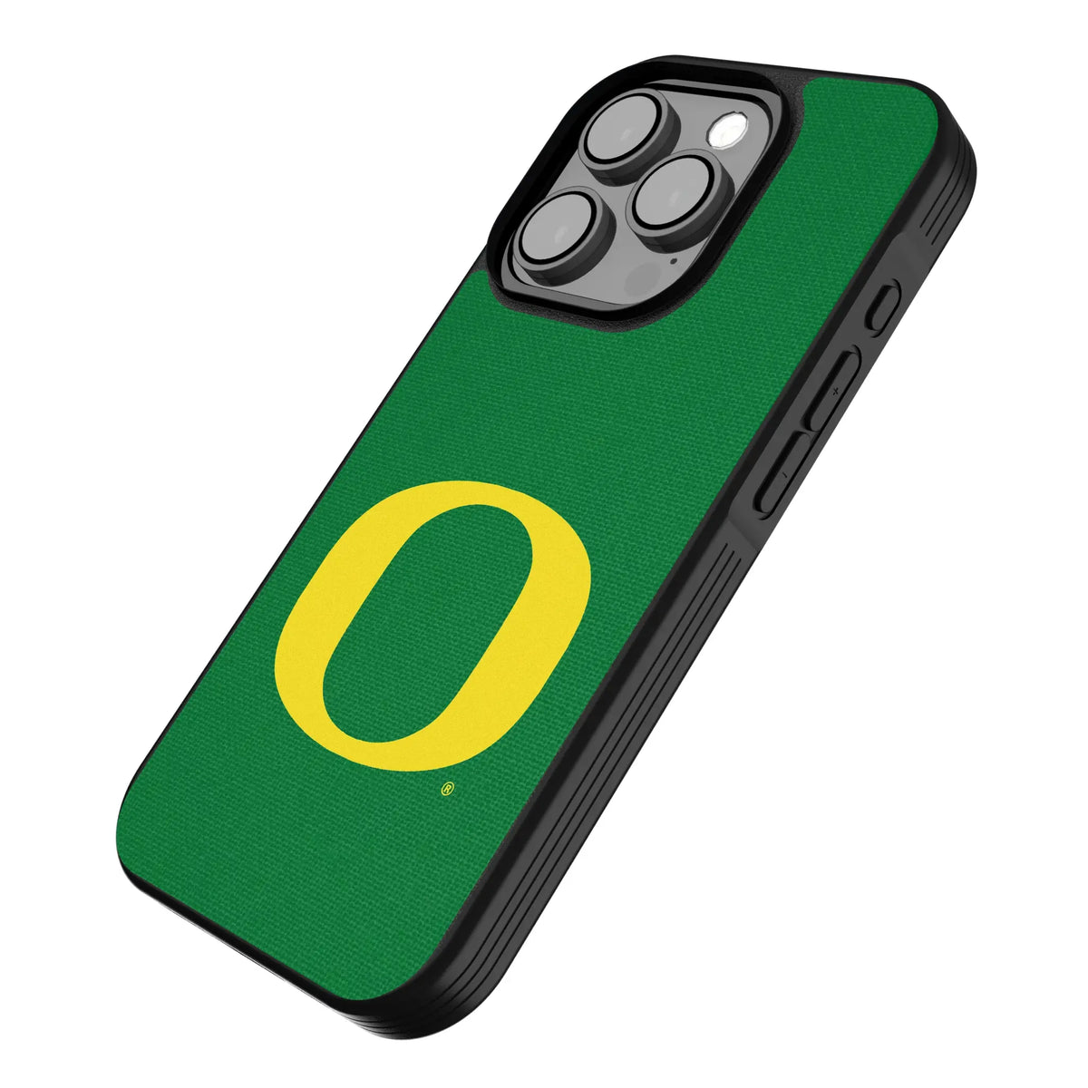 University of Oregon Ducks Solid iPhone Bump Phone Case for Apple iPhone - Isometric View