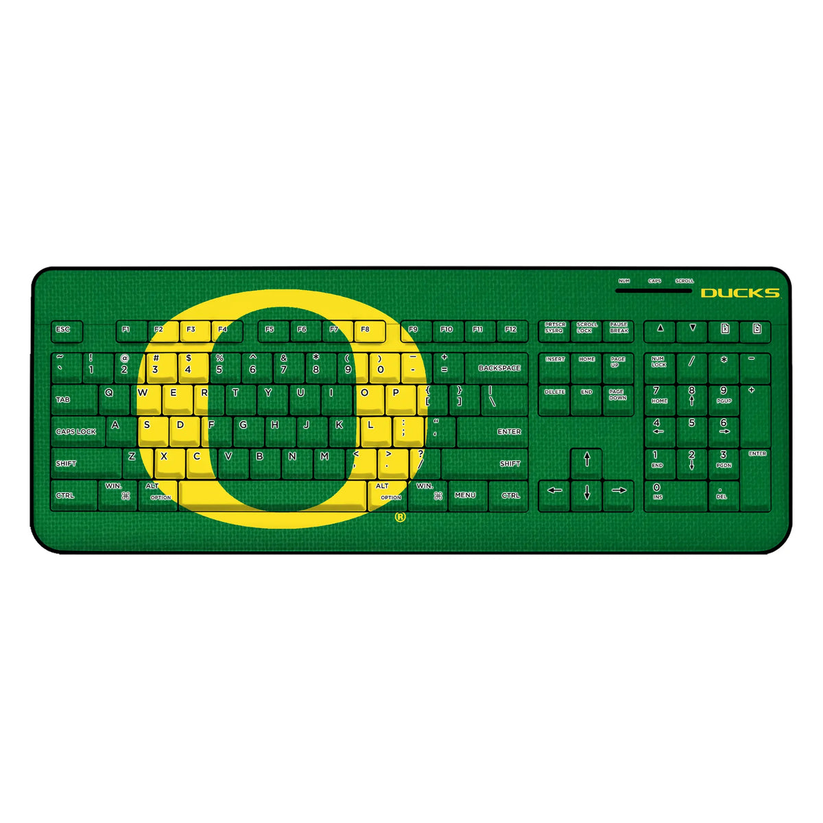 University of Oregon Ducks Solid Wireless USB Keyboard